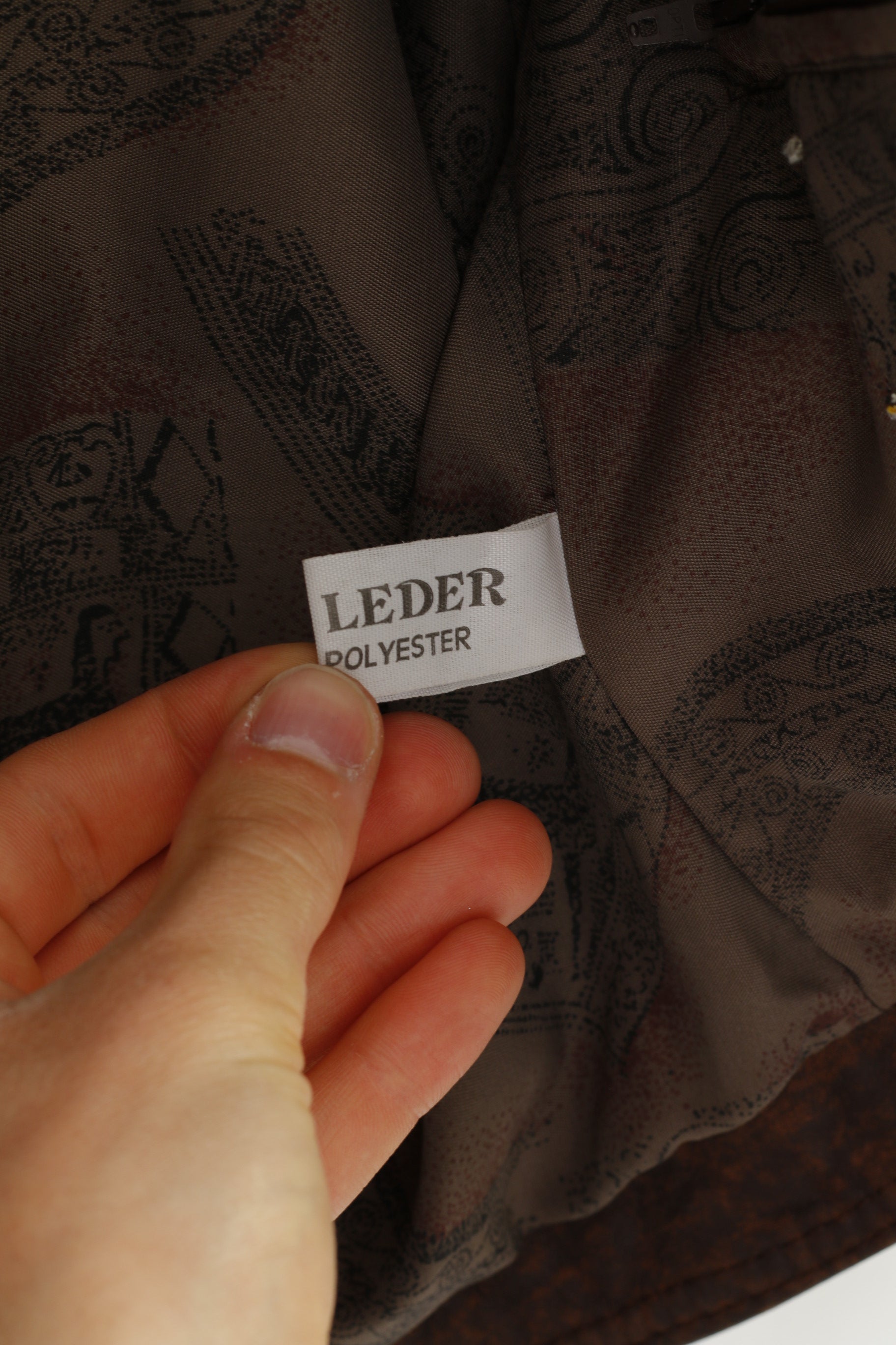 C&amp;A Femmes 38 S Veste en cuir Marron vintage années 90 Leder Cropped Biker Top