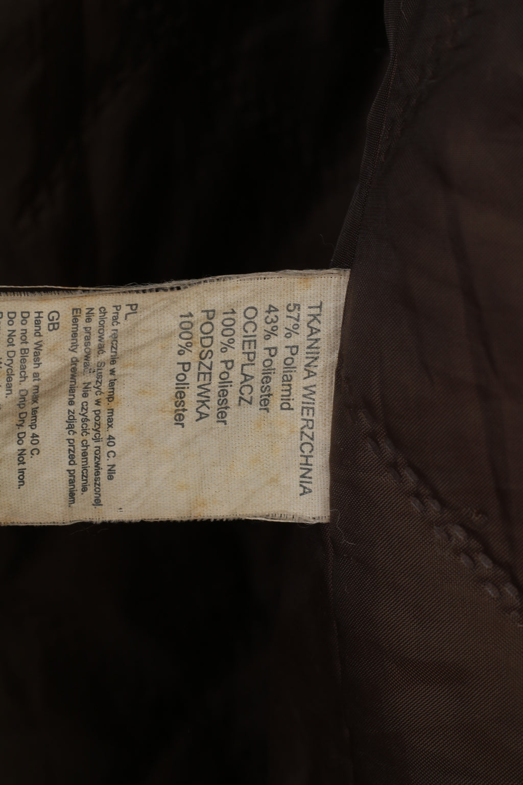 Ozzo Women XXL Coat Jacket Brown Padded Fur Hood Pockets Nylon Vintage Top