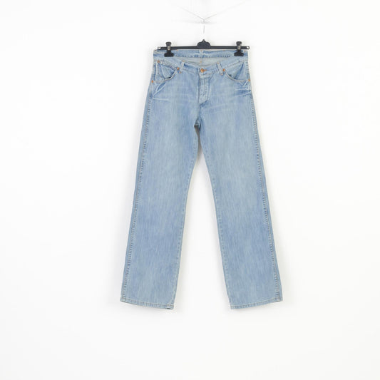Wrangler Men 31 Trousers Denim Blue Jeans Cotton Vintage Pants