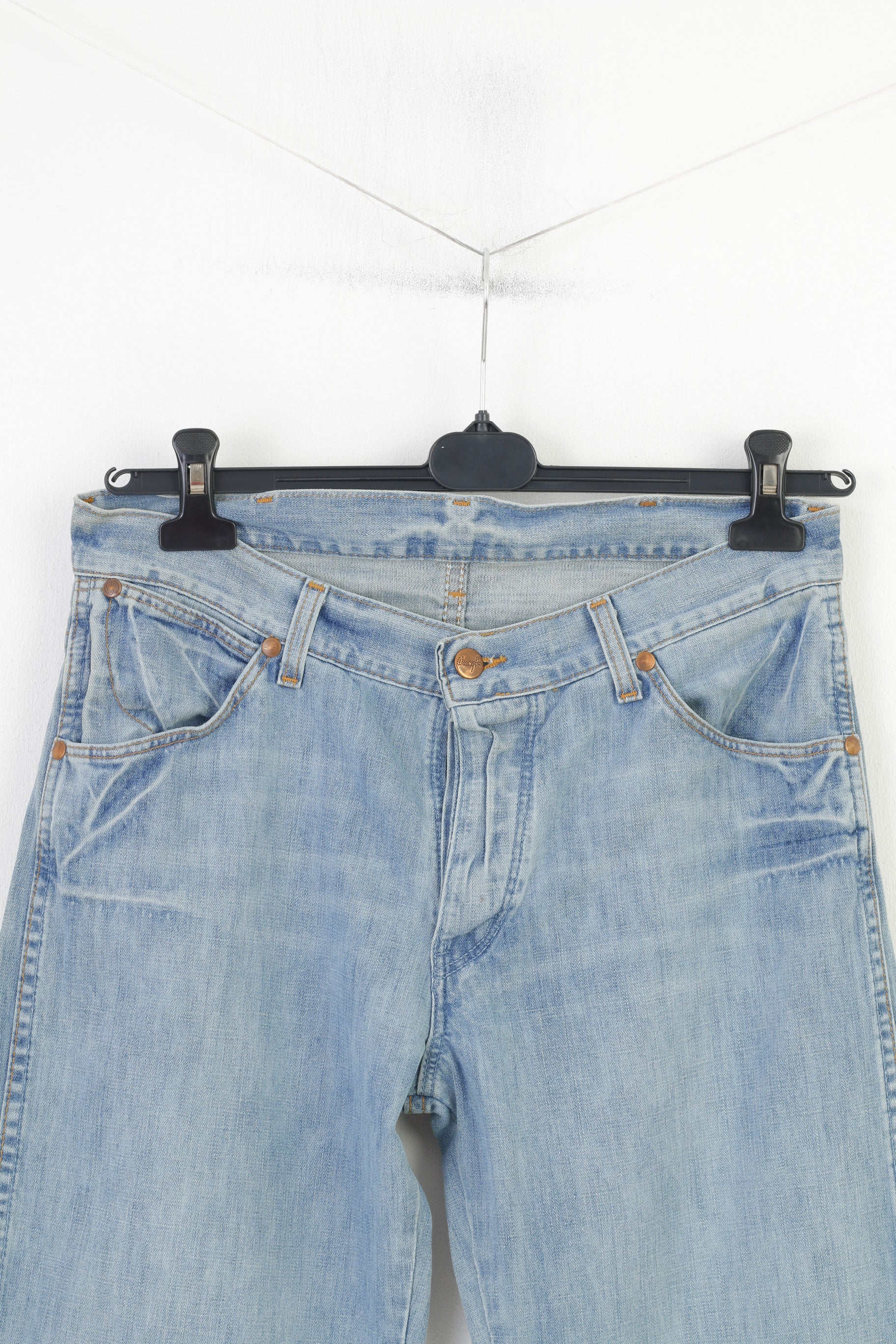 Wrangler Men 31 Trousers Denim Blue Jeans Cotton Vintage Pants