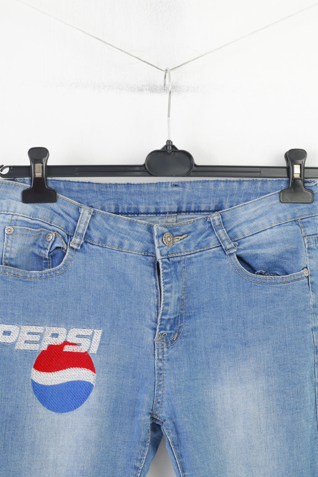 Jeans Wear Women 30 Trousers Denim Jeans Skinny Pepsi Vintage Pants