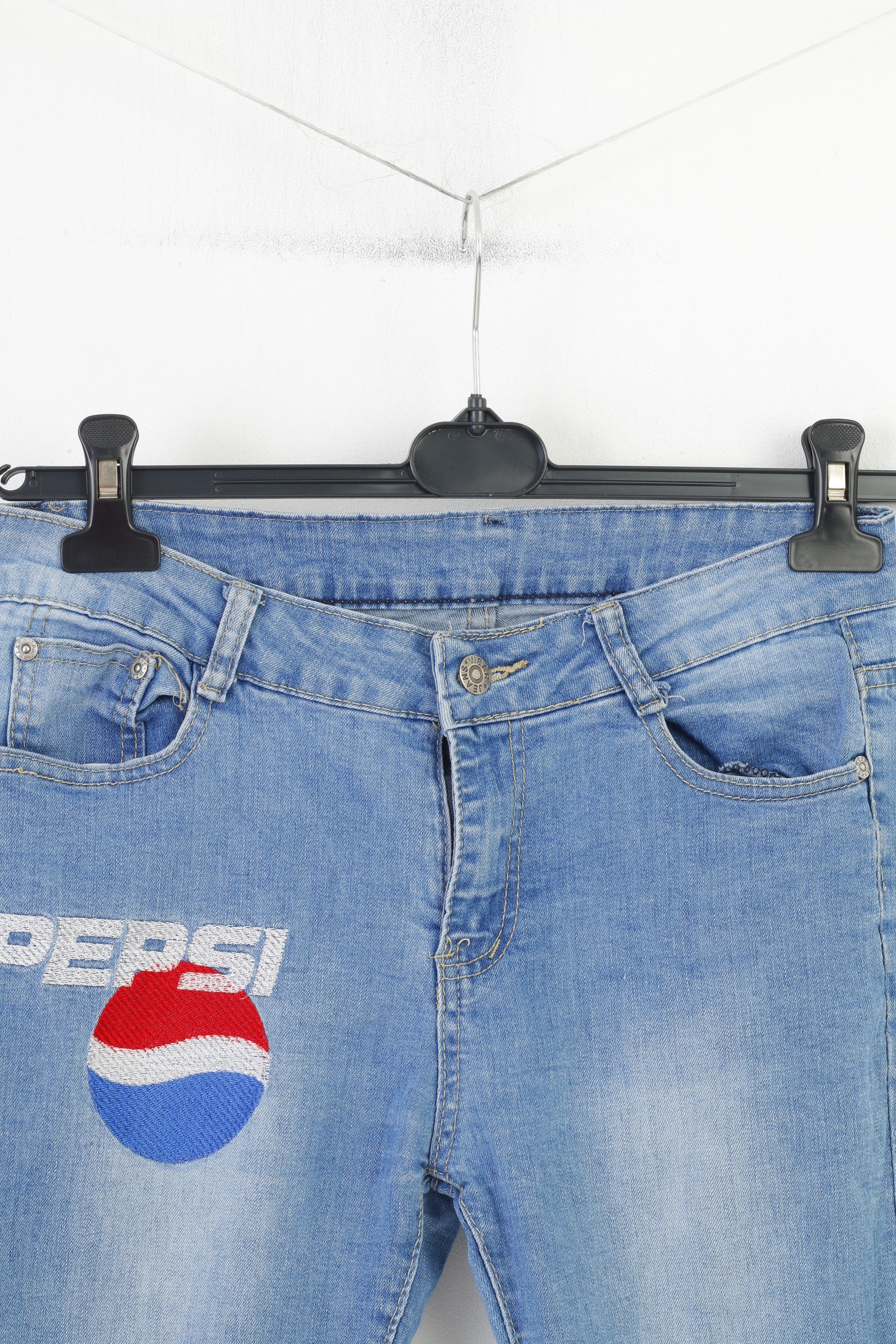 Jeans Wear Women 30 Trousers Denim Jeans Skinny Pepsi Vintage Pants