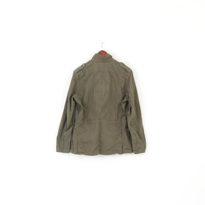 Strellson Giacca da uomo 48 M in cotone verde militare Arolla-D StyleSC 1984 Top con cerniera