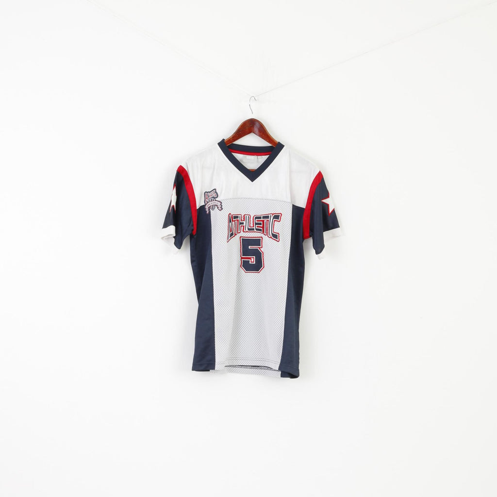 KappAhl Youth 170 Shirt White Shiny AWS School Of Five 67 Sportswear Jersey Top