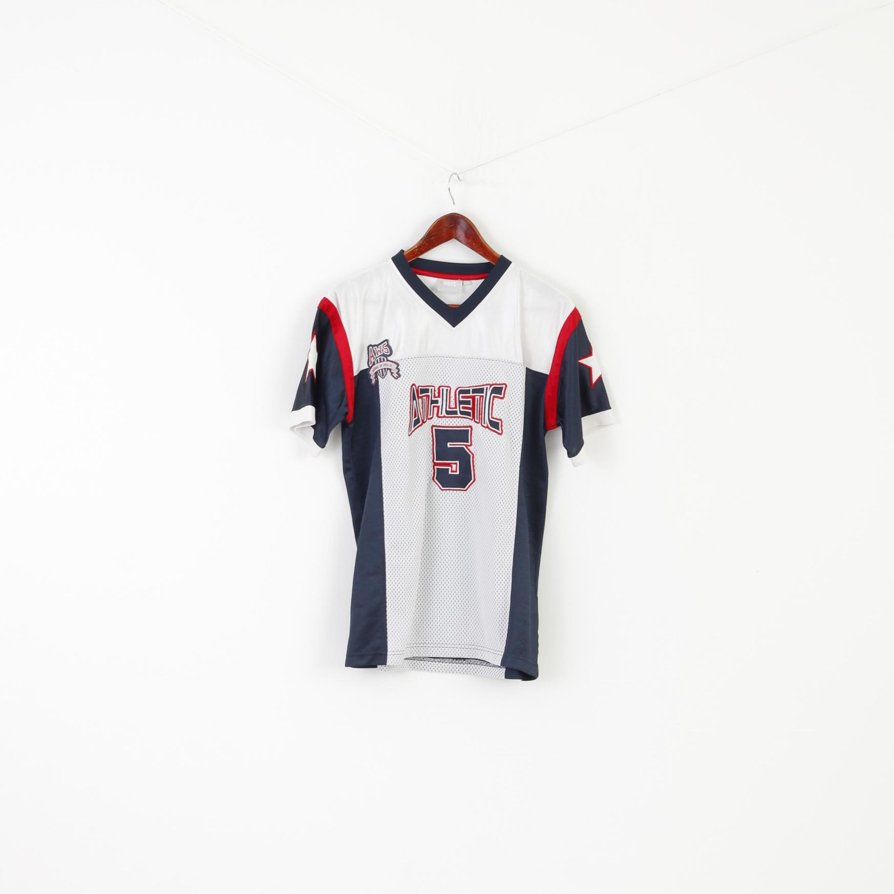 KappAhl Youth 170 Shirt White Shiny AWS School Of Five 67 Sportswear Jersey Top