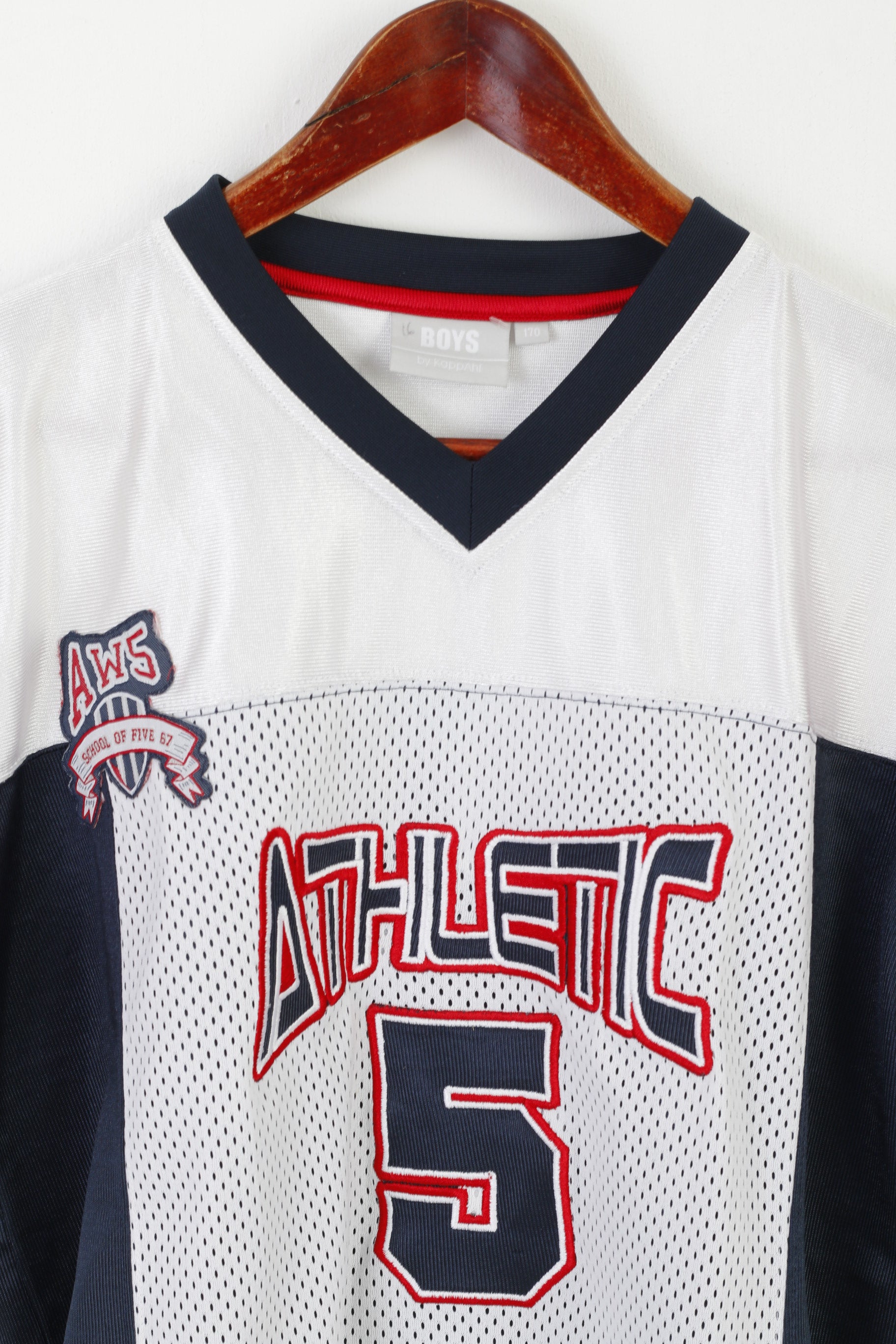 KappAhl Youth 170 Shirt Blanc Brillant AWS School Of Five 67 Sportswear Haut en Jersey