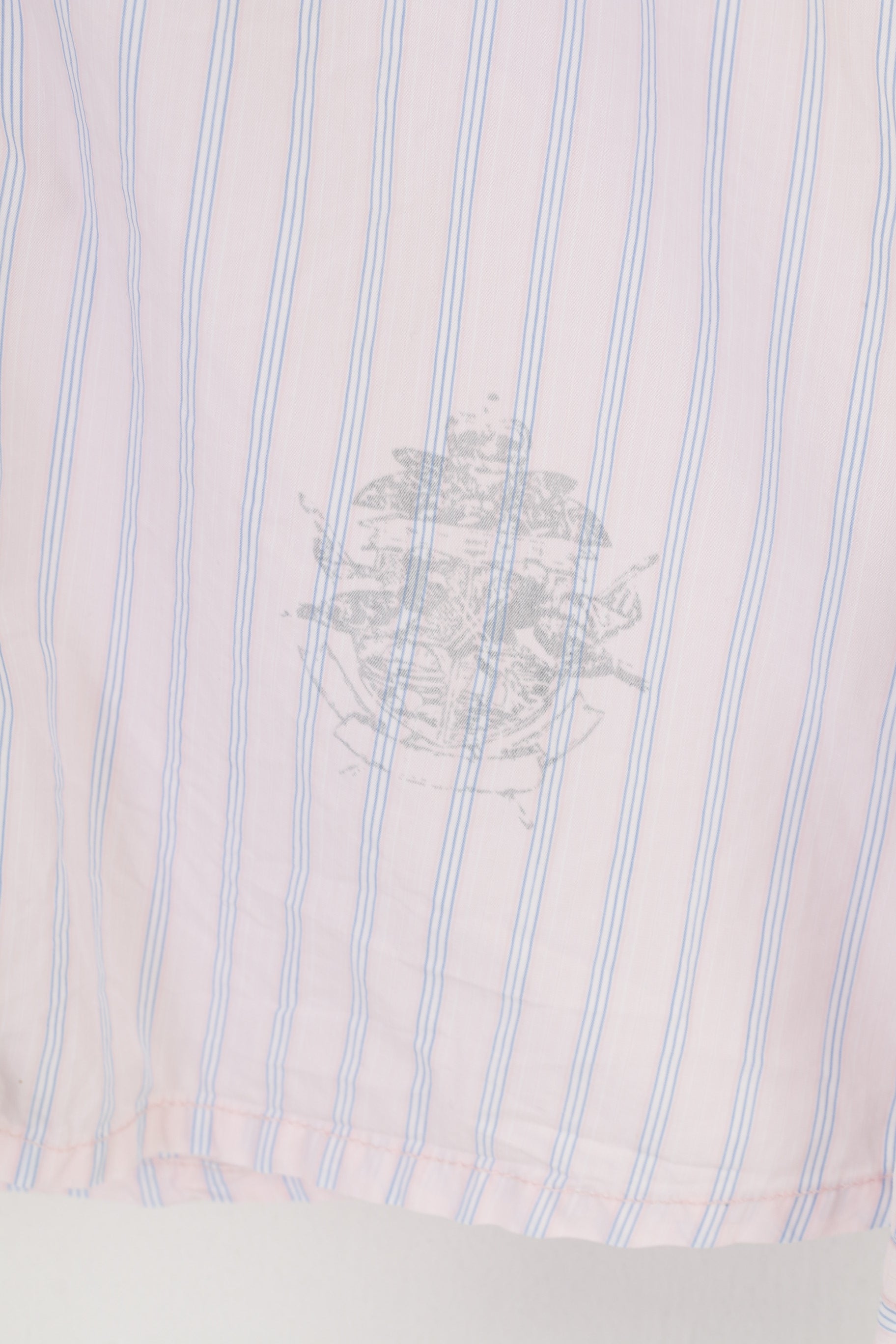 Gaastra Women M Casual Shirt Pink Cotton Striped Long Sleeve Collar Classic Top