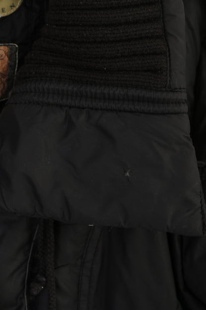 Giacca Khujo da donna L (M) Top con cerniera vintage in nylon imbottito nero stile Sarafina