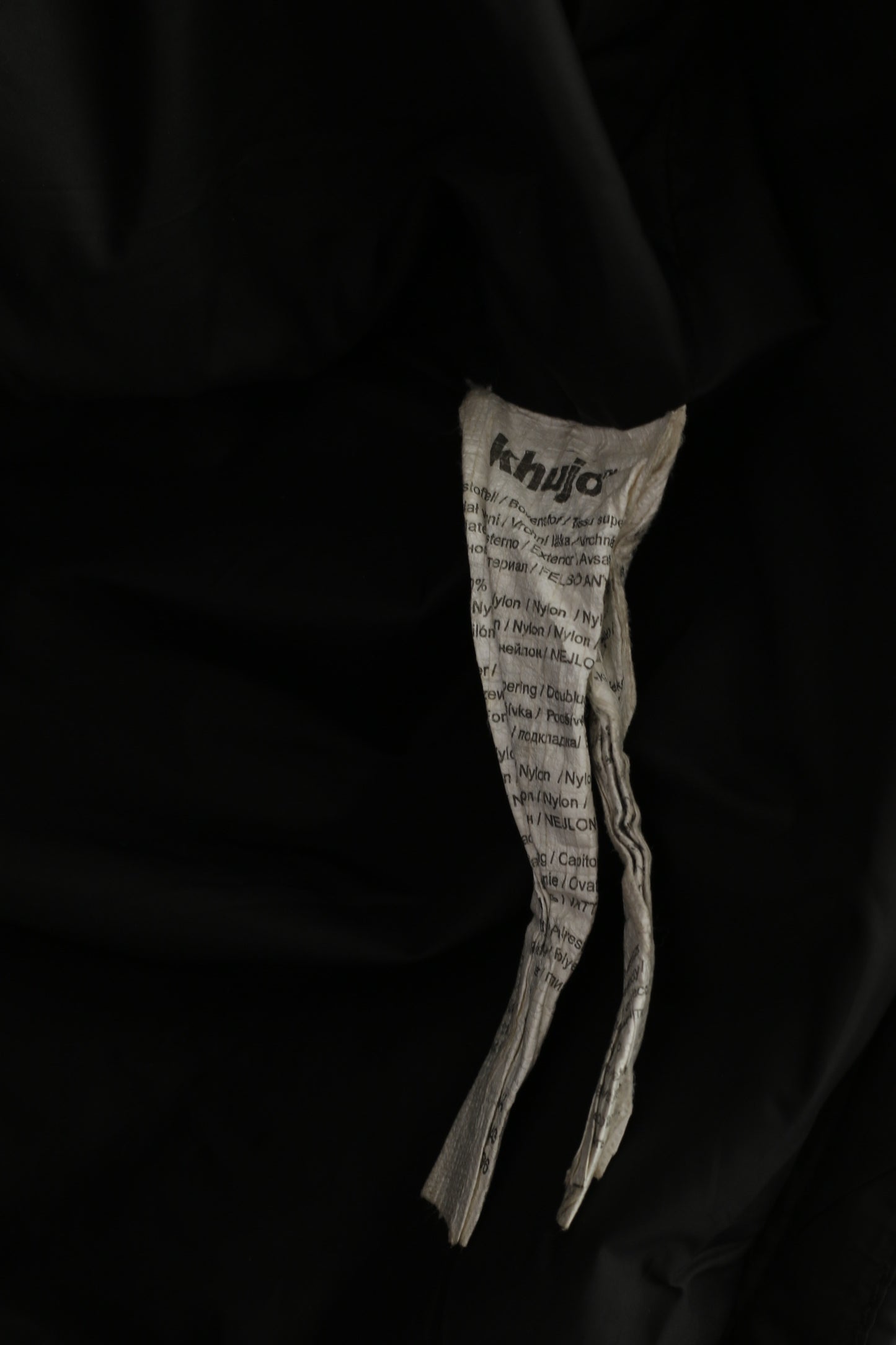 Giacca Khujo da donna L (M) Top con cerniera vintage in nylon imbottito nero stile Sarafina