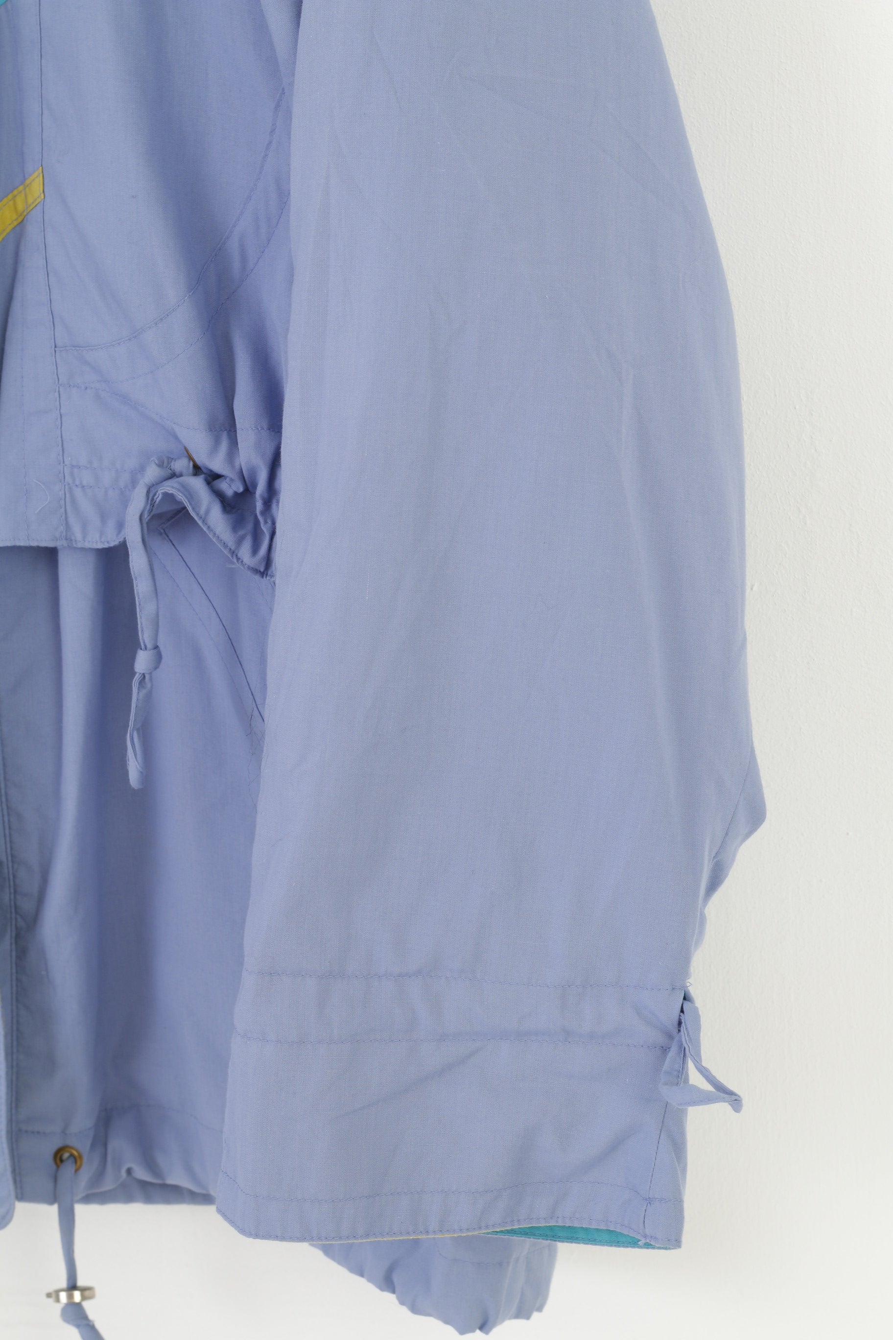 Gina S Women 16 44 XL Jacket Purple Shoulder Pads Full Zipper Pockets Vintage Summer By Top