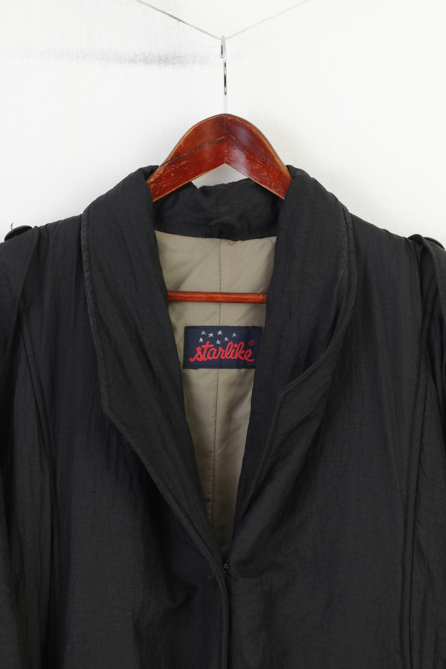 Cappotto Starlike da donna 3XL Parte superiore della giacca con tasche imbottite con colletto vintage e fondo nero