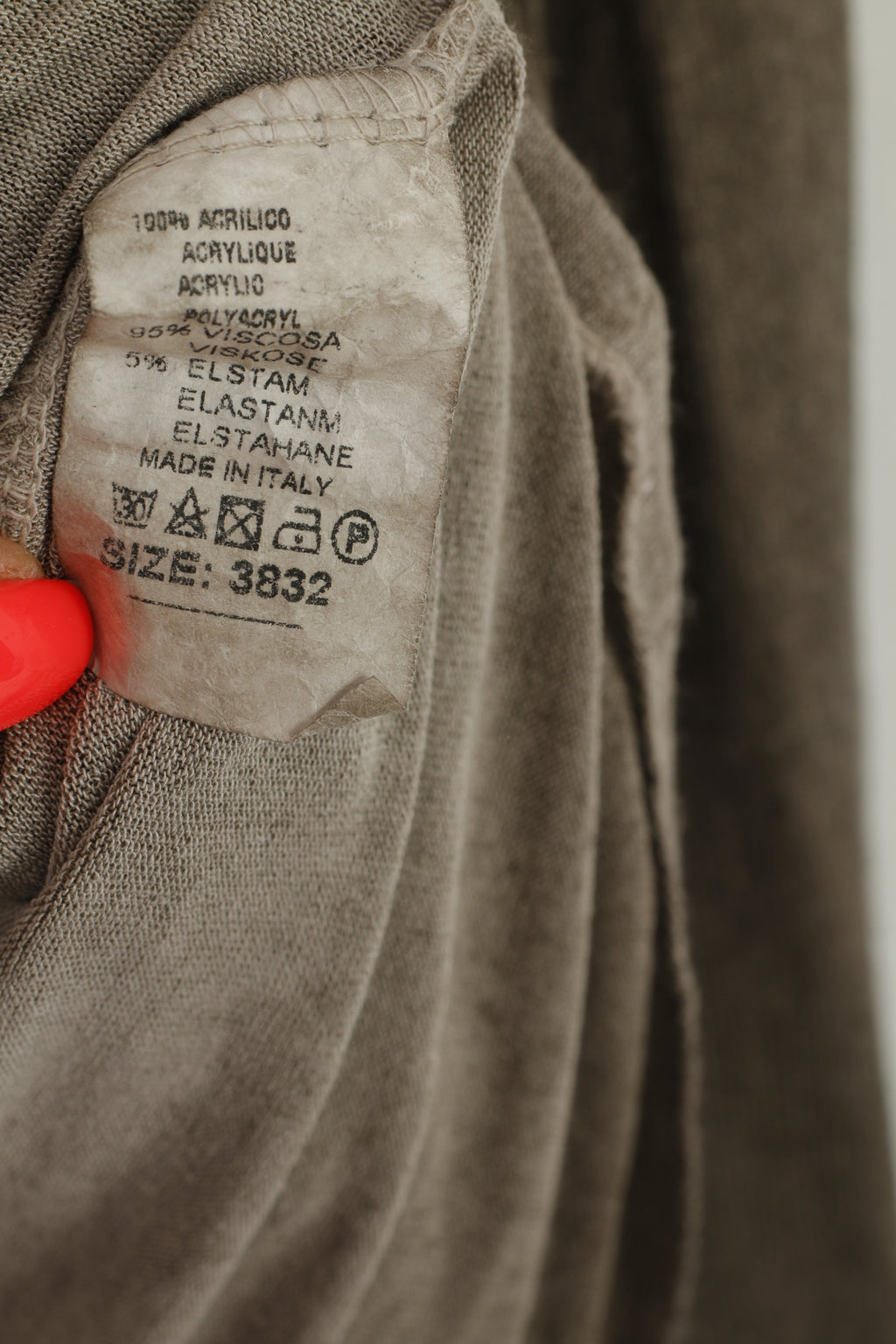 Made in Italy Women 38 S Jumper Gray ThinAcrylic Roses Summer Sweater