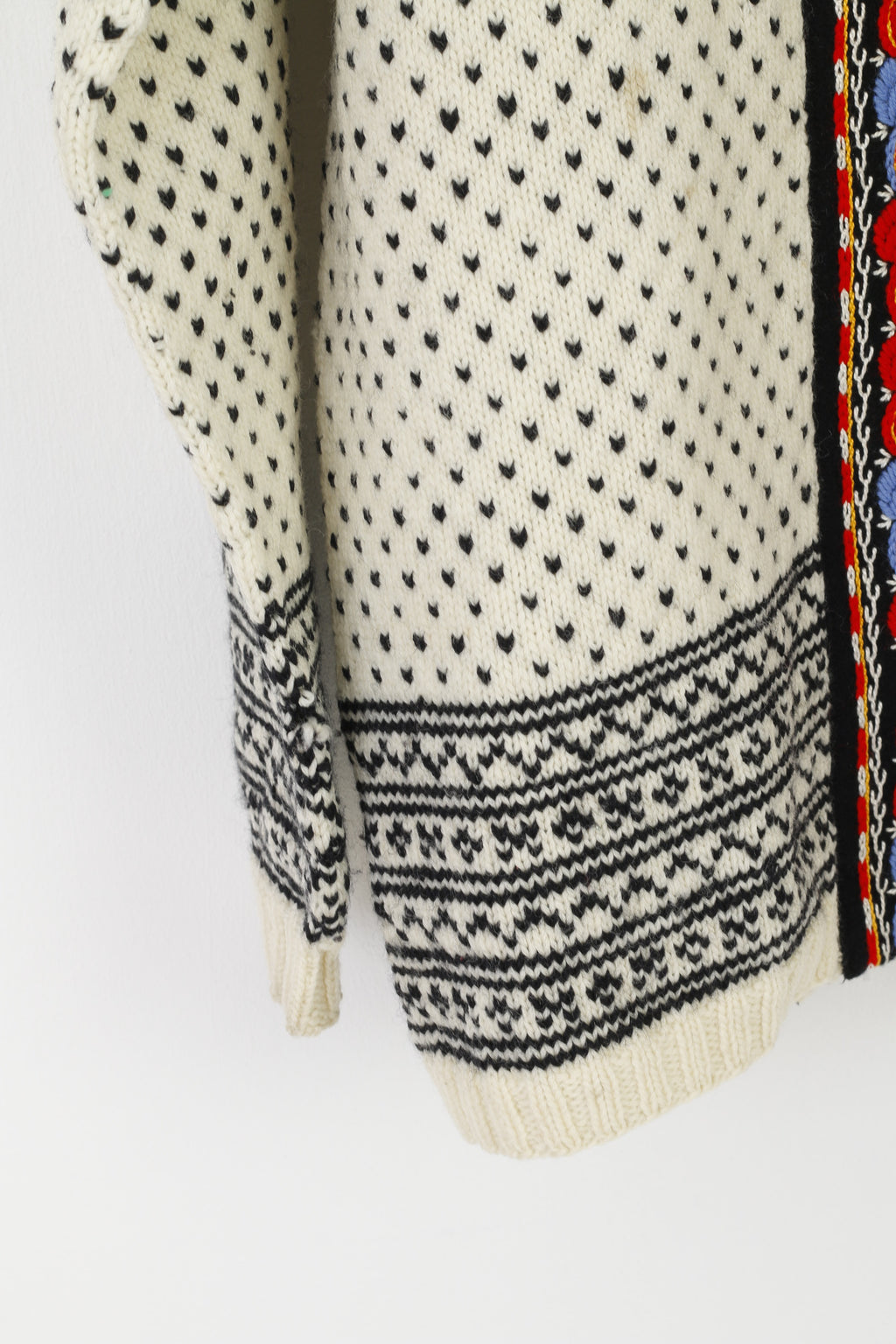 Cardigan vintage da uomo M Cardigan beige azteco Tirolo Trachten Austria Maglione lavorato a maglia di lana