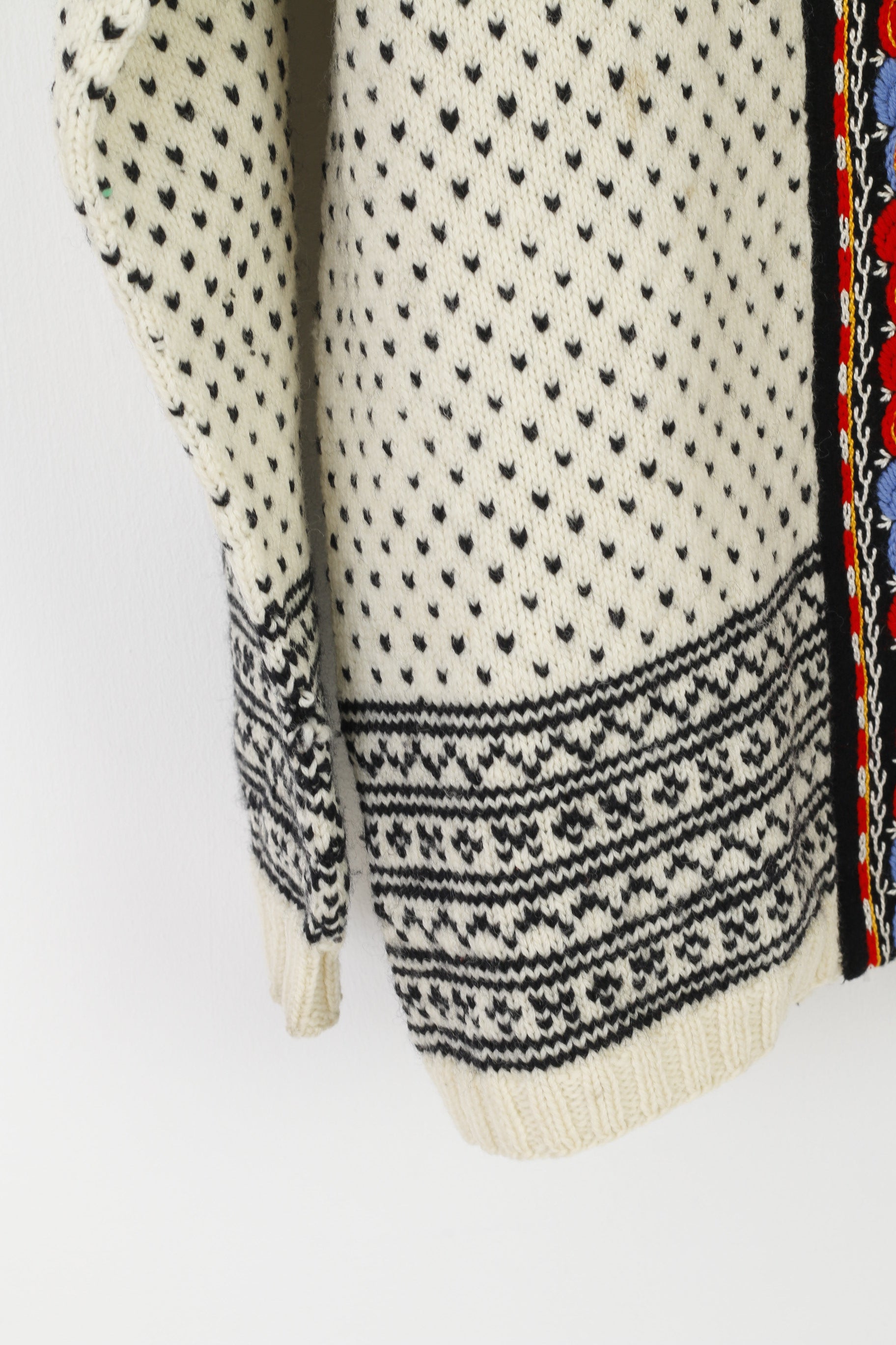 vintage Hommes M Cardigan Beige Aztèque Tyrol Trachten Autriche Laine Tricot Pull