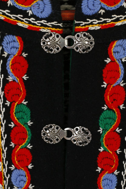 Vintage Men M Cardigan Beige Aztec Tyrol Trachten Austria Wool Knit Sweater