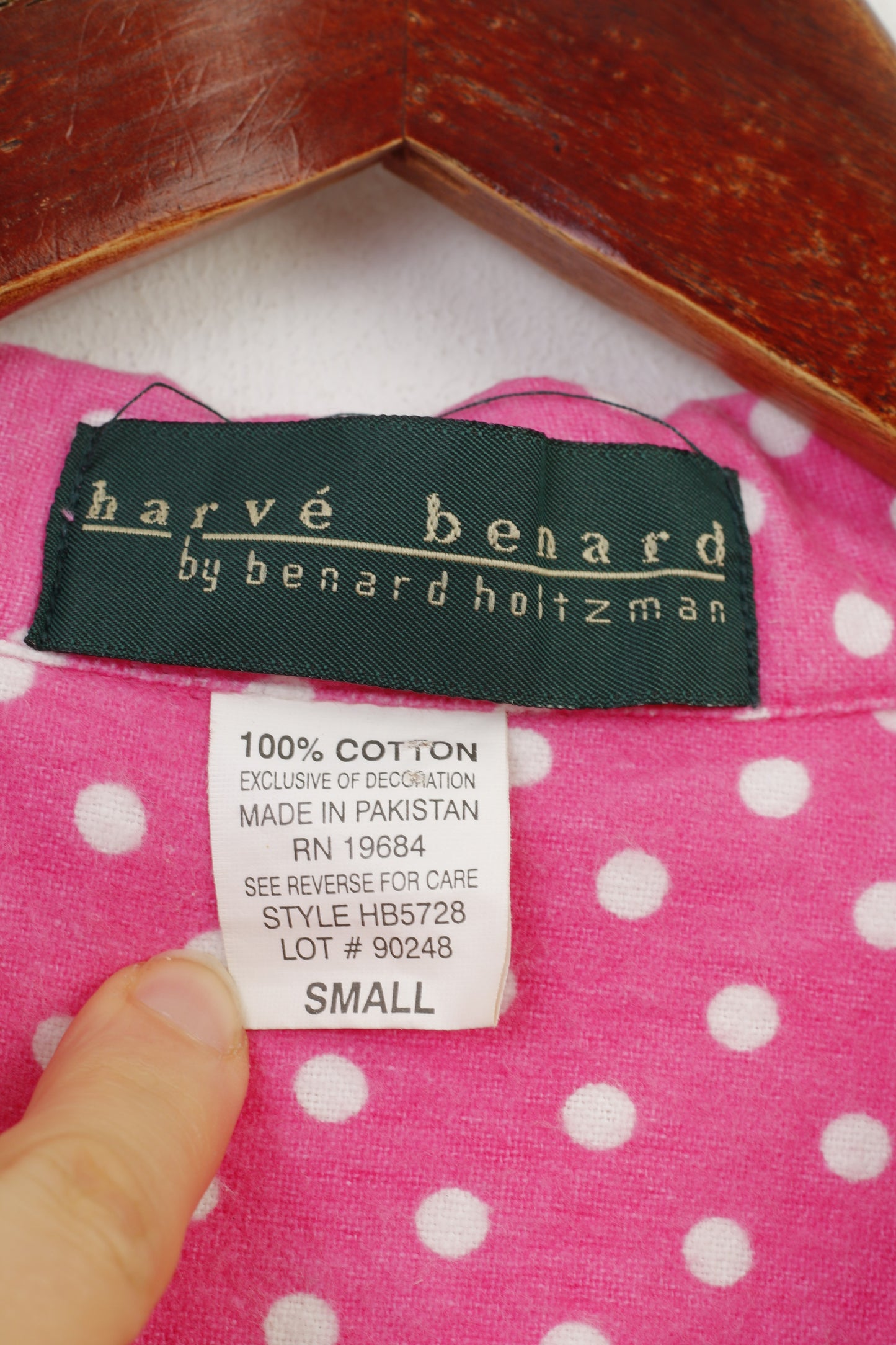 Harve Benard by bernard holtzman Women S Sleep Shirt Polka Dots Pink Bottoms Pajamas  Cotton Top