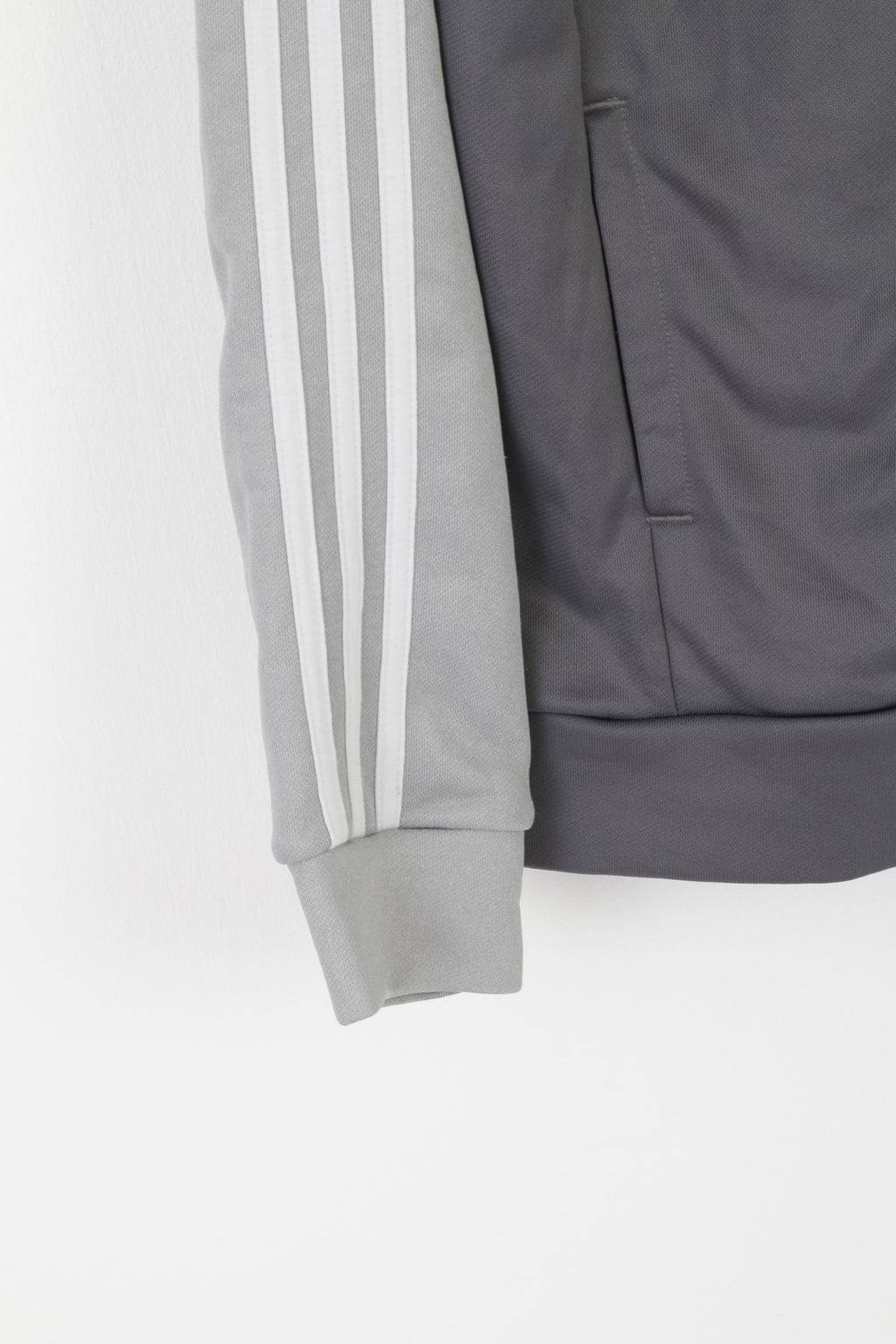 Adidas Youth 15-16 Age Shirt Gray Aeroready Zip Neck Sportswear Primegreen Top