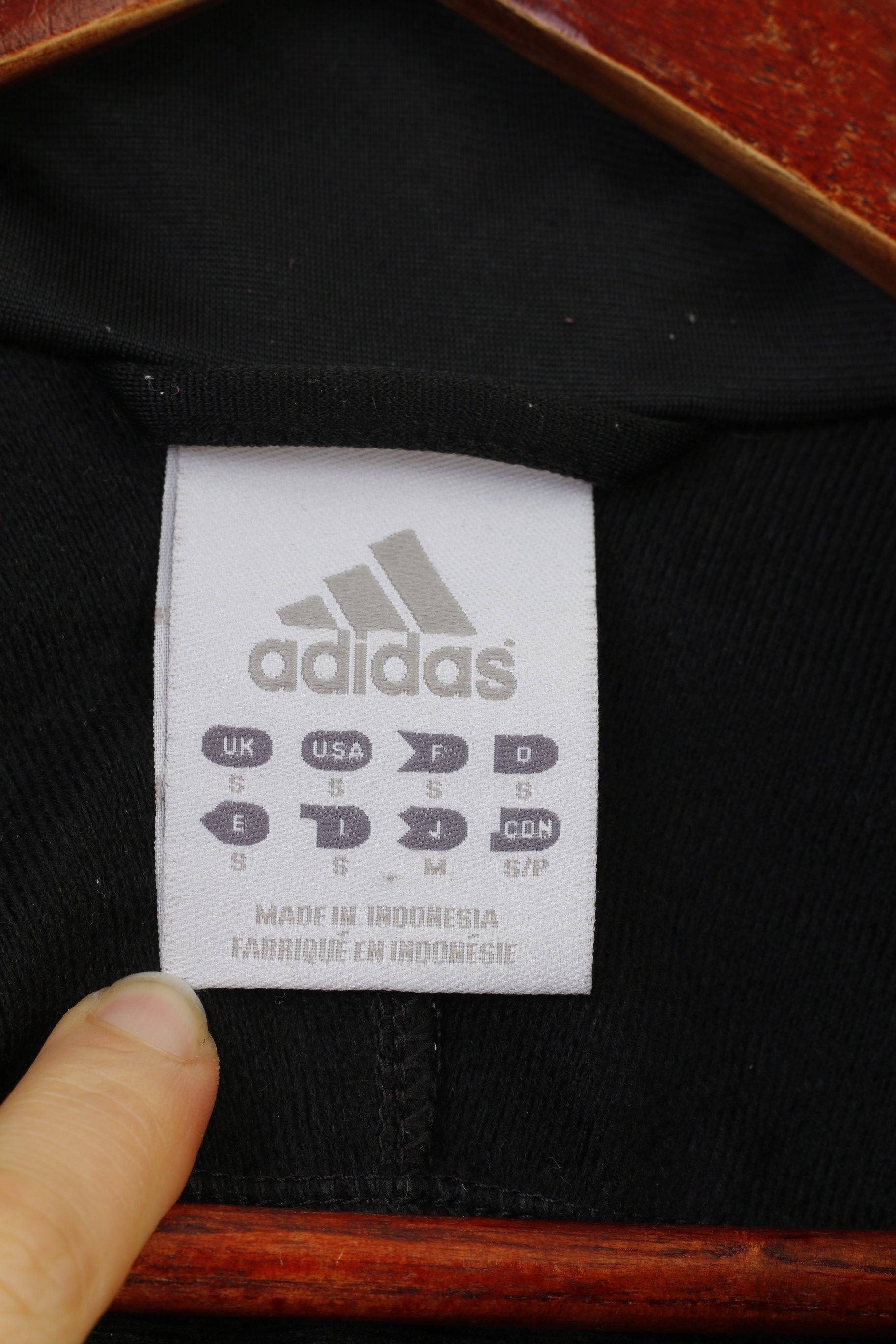 Adidas Men S Sweatshirt Full Zipper Black Collar  Sport Training Graphic Vintage Top