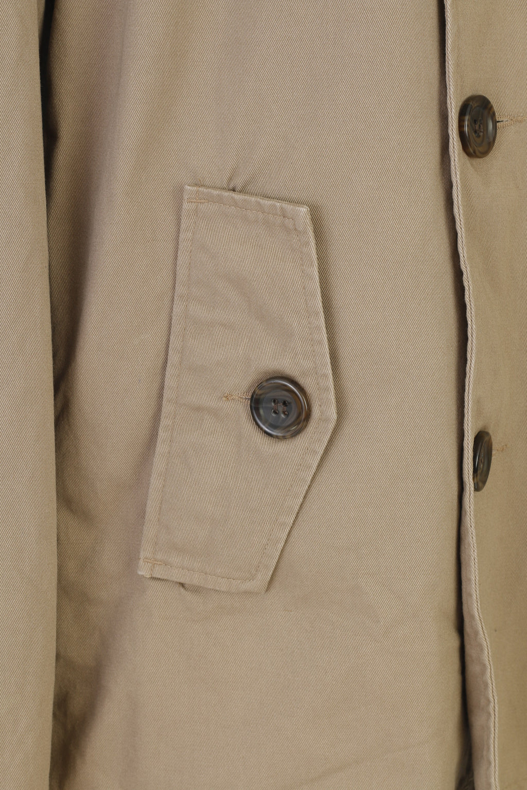 New Look Men S Jacket Beige Double Breasted Collar Standard Pattern Pockets Cotton Top