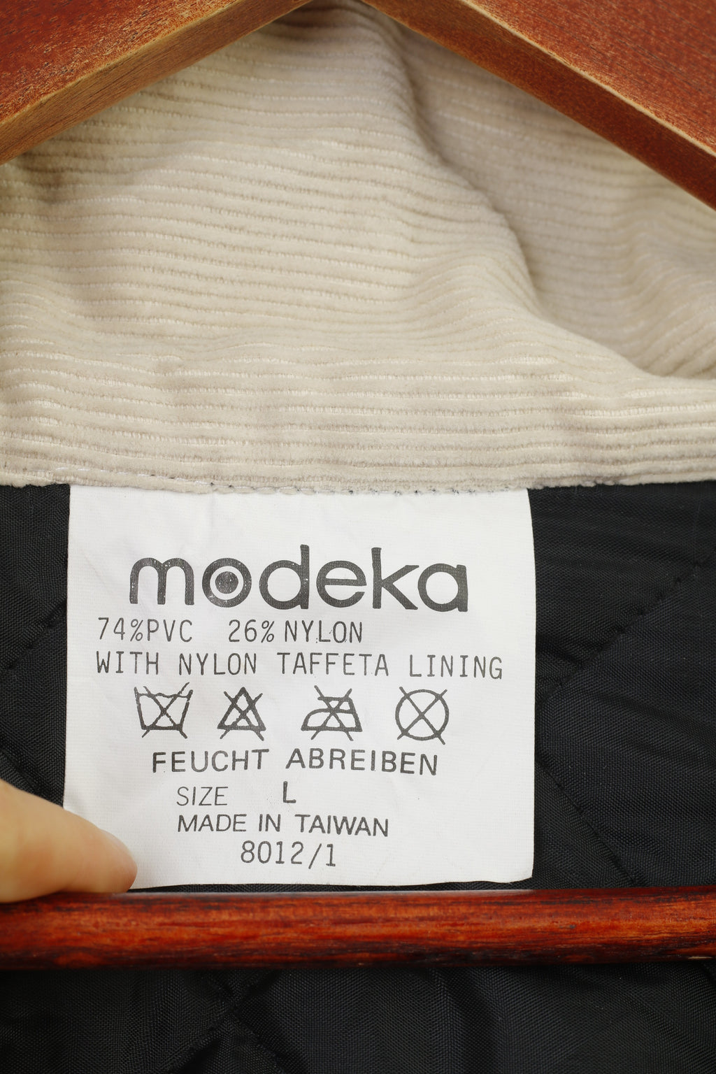 Tuta da sci da uomo Modeka L impermeabile in PVC nylon nero con cerniera intera colletto vintage imbottito