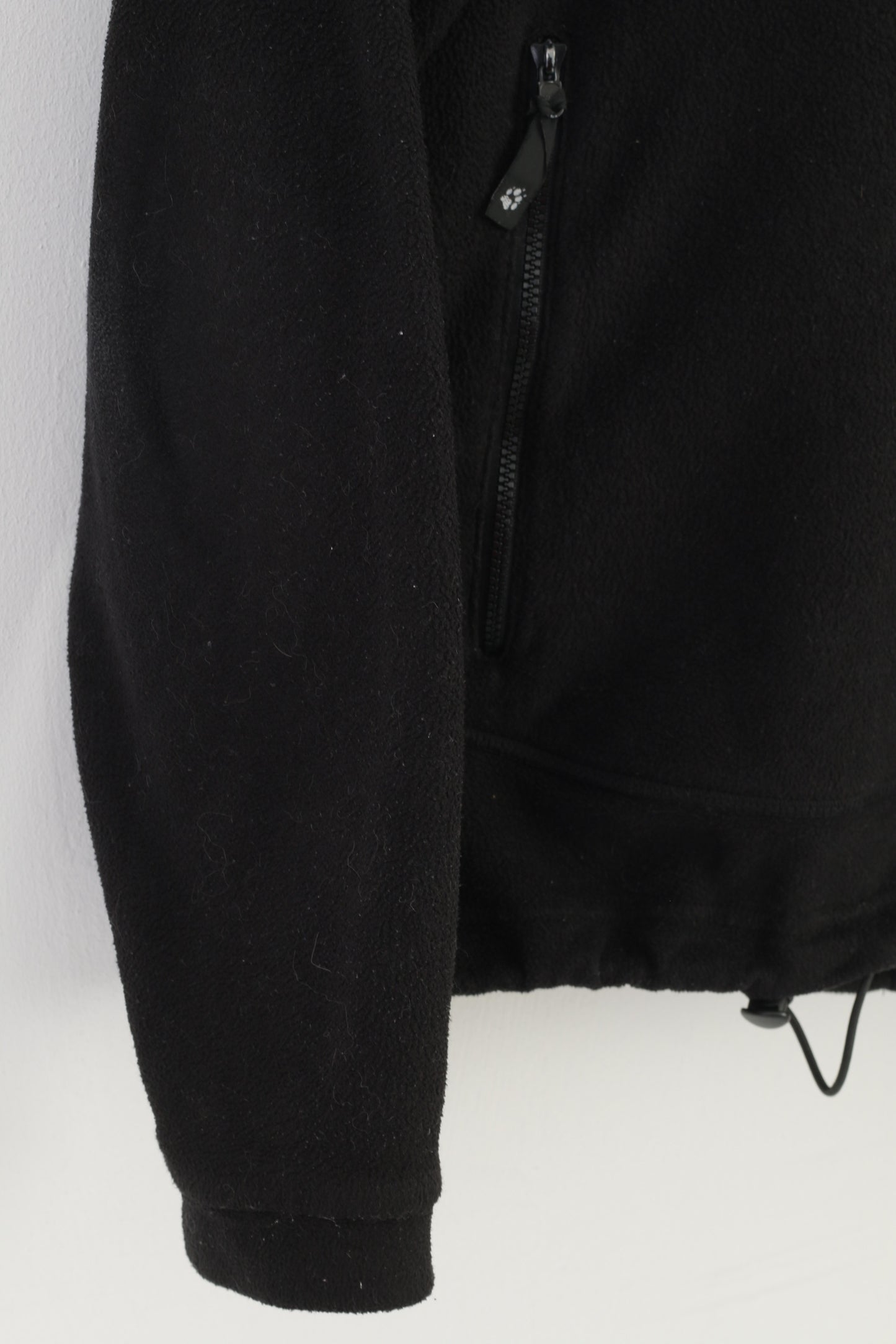 Jack Wolfskin Men M Fleece Black Full Zipper Vintage Padded Top