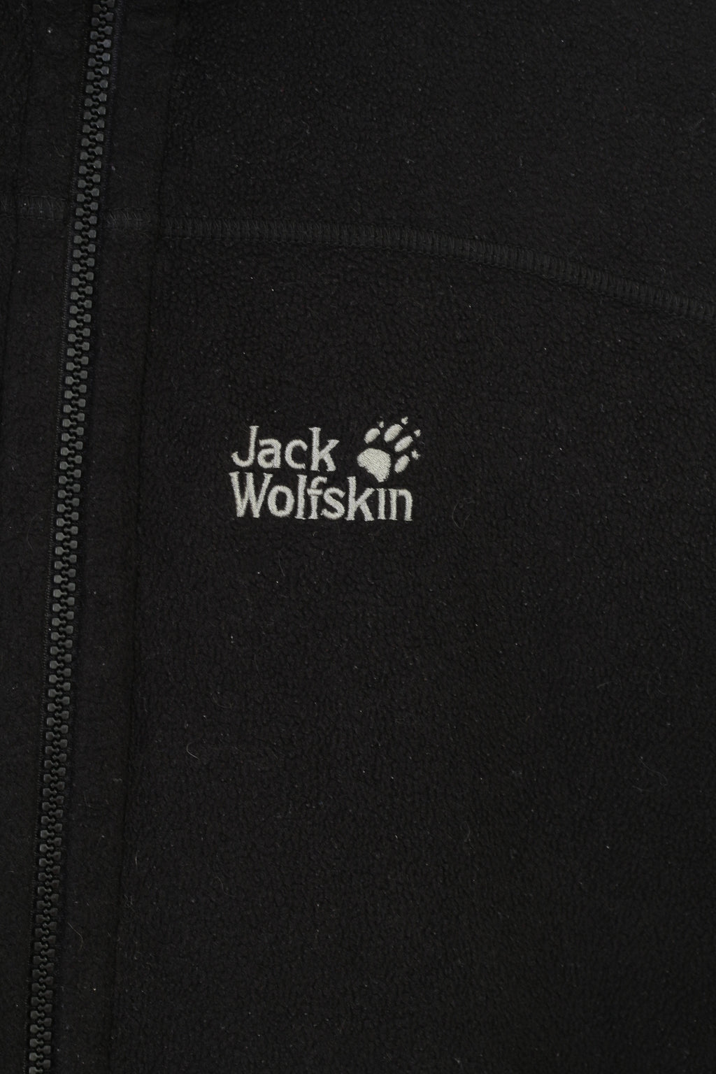 Jack Wolfskin Men M Fleece Black Full Zipper Vintage Padded Top