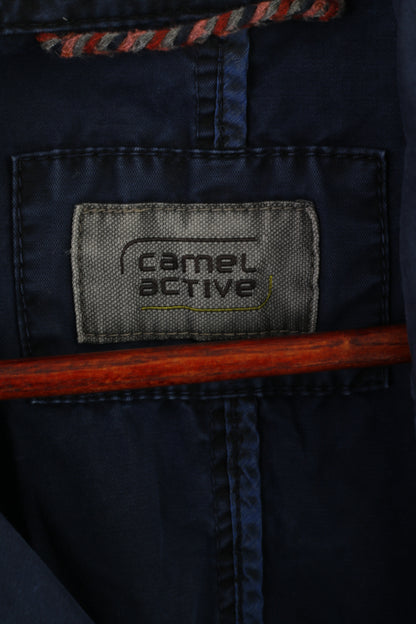 Cappotto Camel Active da donna 42 L. Top classico con trench vintage in cotone blu scuro con cintura