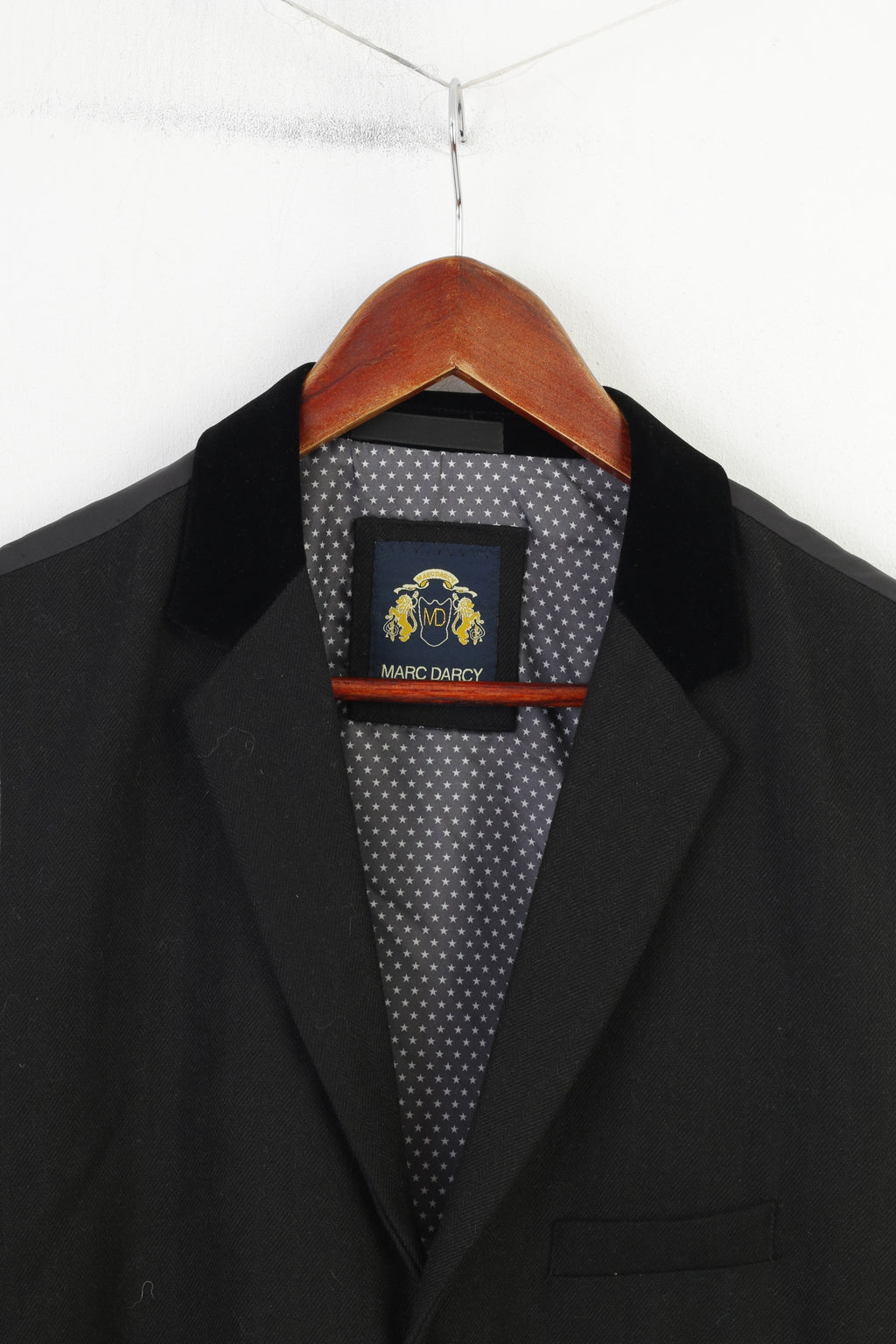 Marc Darcy Uomo 50 Gilet Nero Elegante Fondo Maniche London Vintage Top