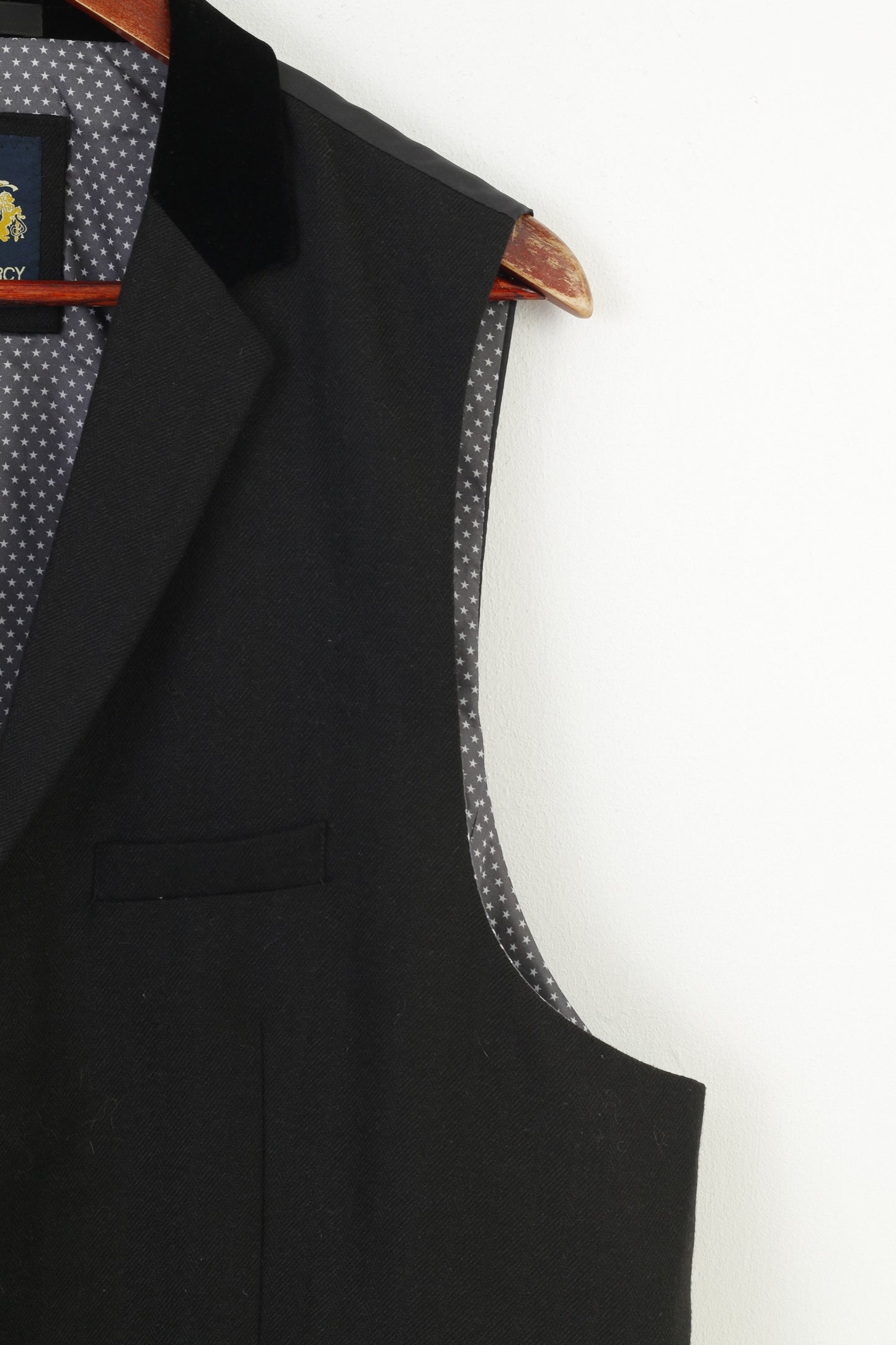 Marc Darcy Men 50 Vest Black Elegant Bottoms Sleevelees London Vintage Top