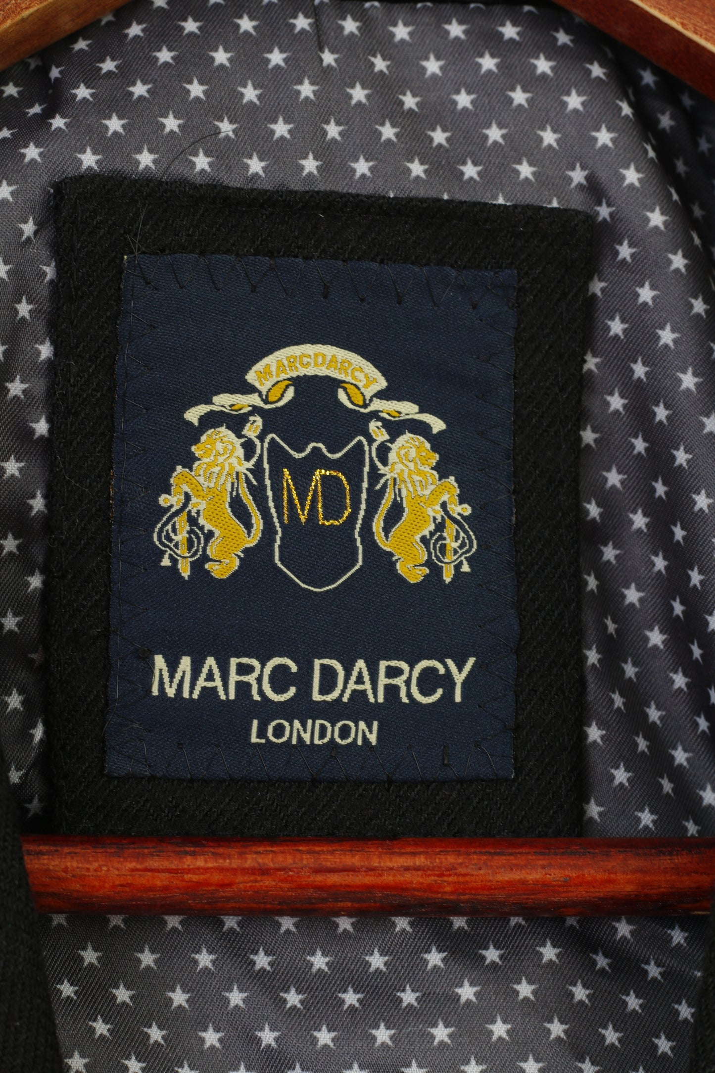 Marc Darcy Uomo 50 Gilet Nero Elegante Fondo Maniche London Vintage Top