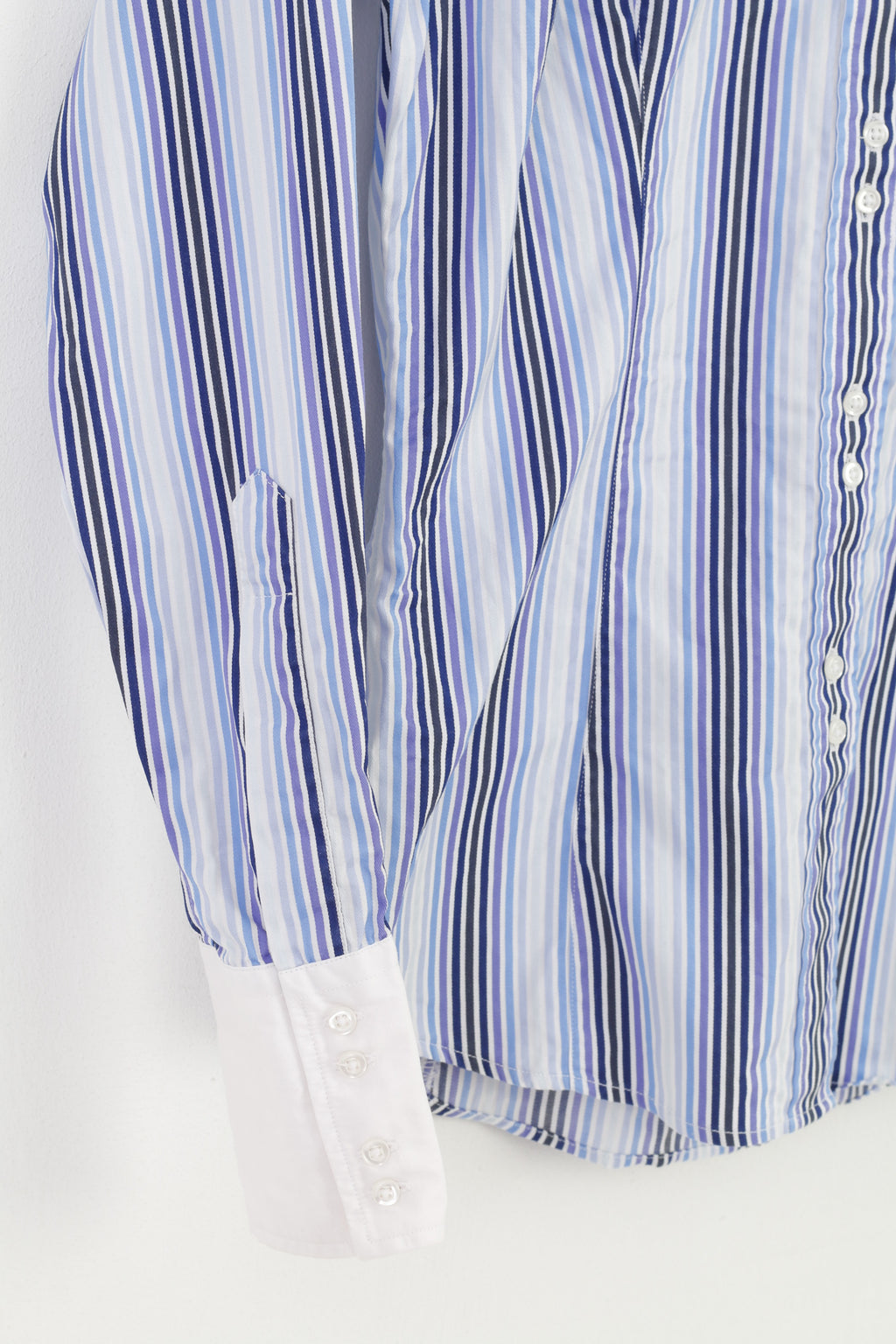 TM Lewin Donna 8 S Camicia casual a righe con bottoni e top a maniche lunghe