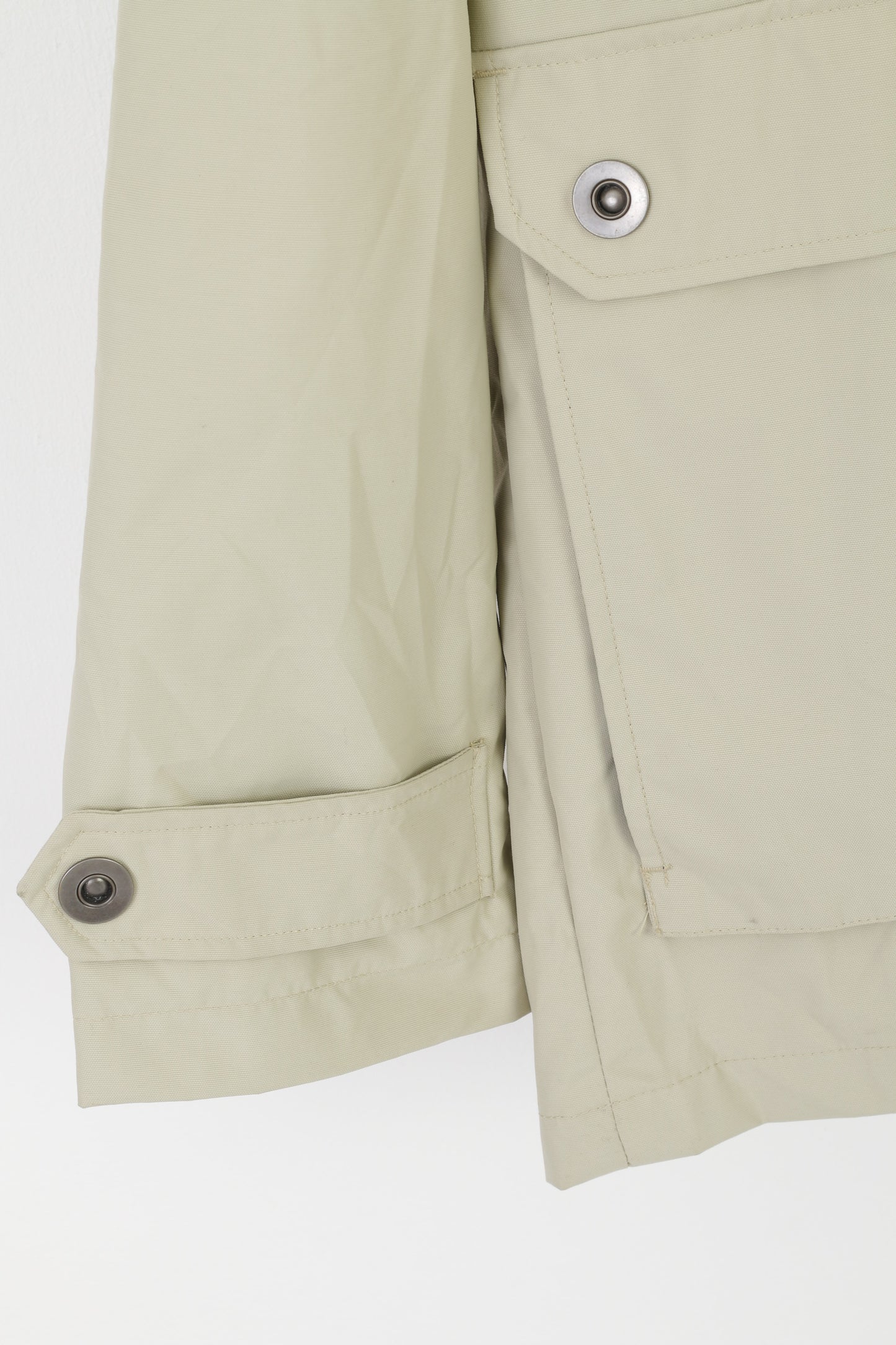 Giacca Mywear Active da uomo XL Beige Outdoor Nylon Impermeabile Cappuccio nascosto Blu Mare Top