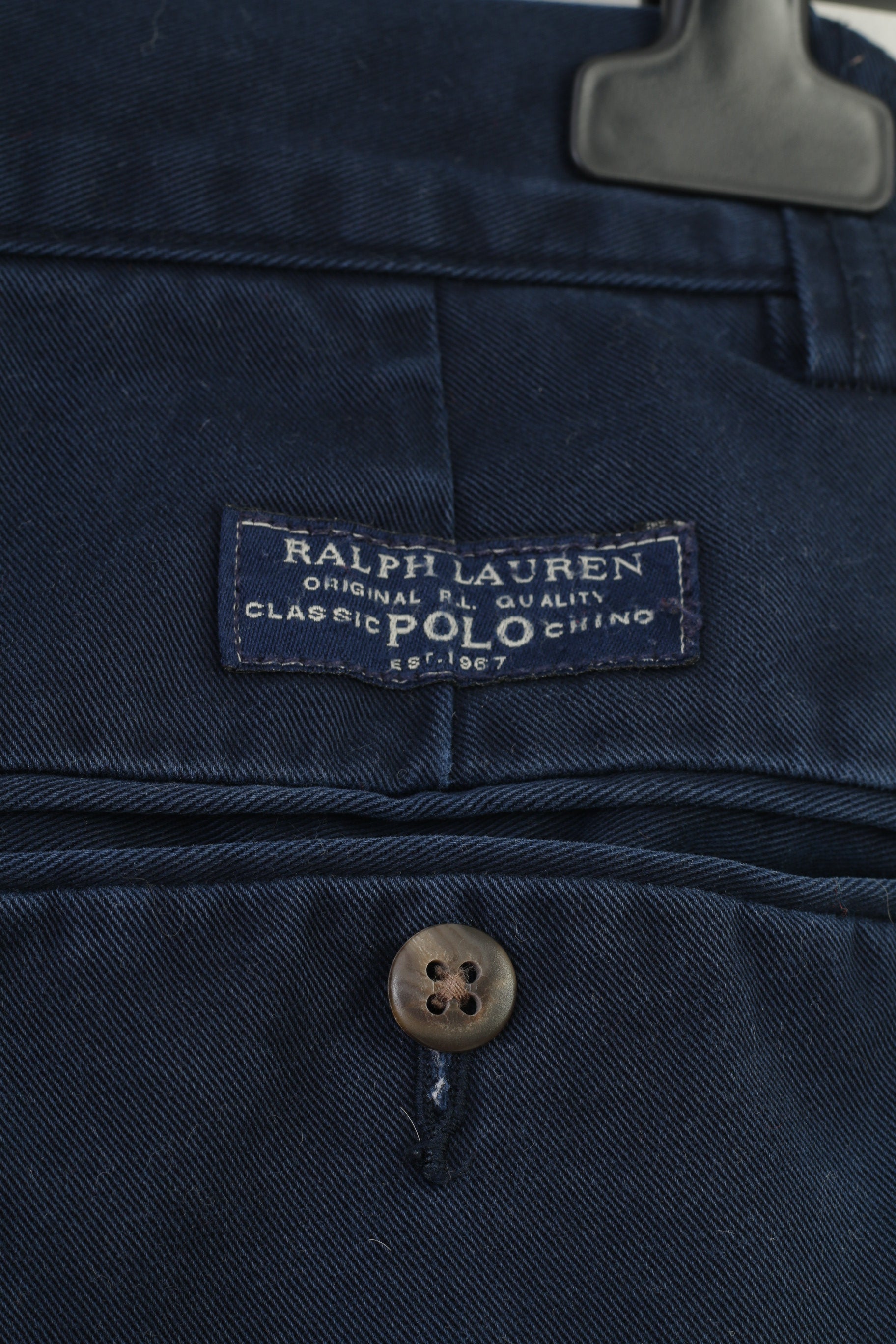 Polo by Ralph Lauren Homme 30 Pantalon Coton Bleu Marine Poches Pantalon Vintage