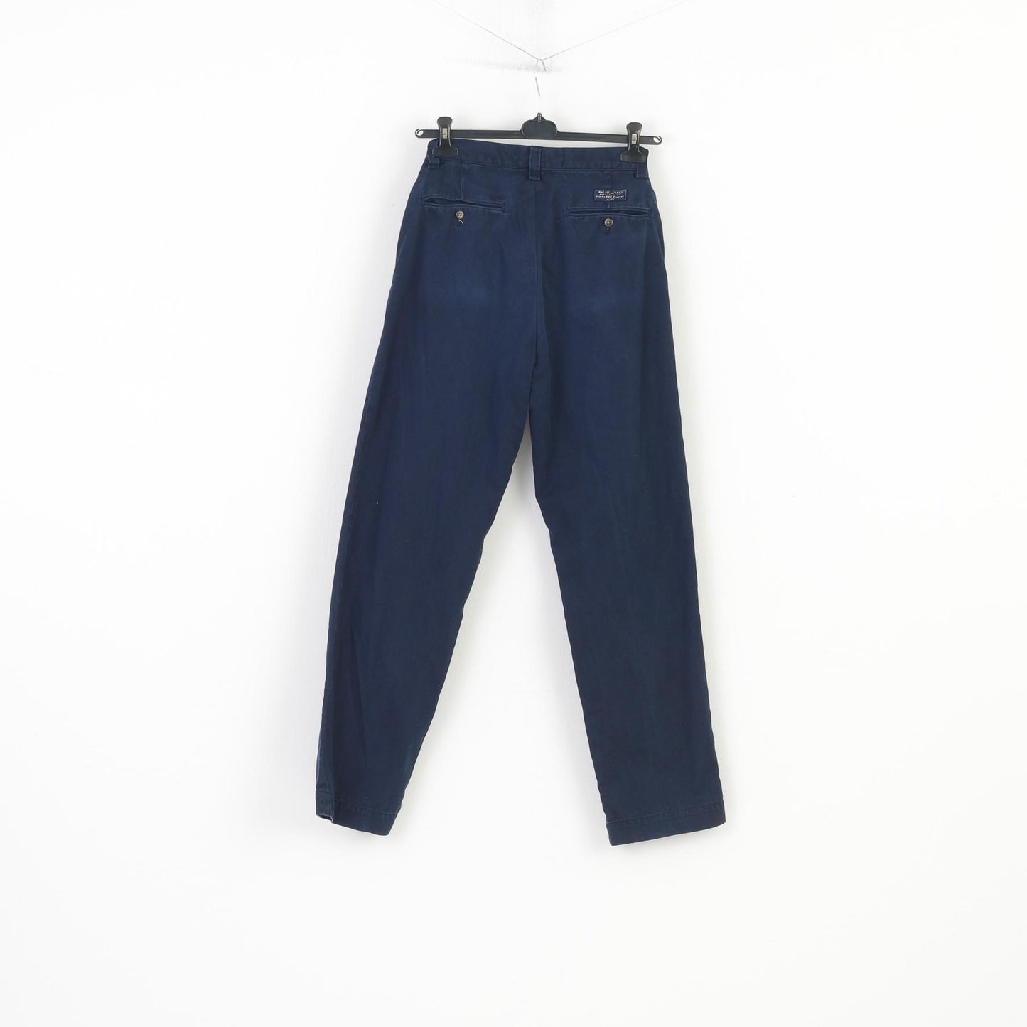 Polo by Ralph Lauren Men 30 Trousers Cotton Navy Pockets Vintage Pants