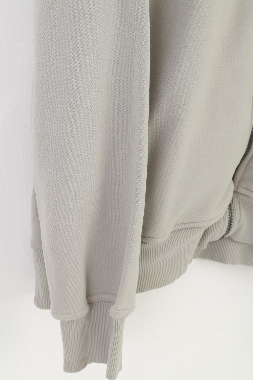 Puma Sweat-shirt XL pour femme Gris Fermeture éclair complète en coton avec poches d'entraînement vintage