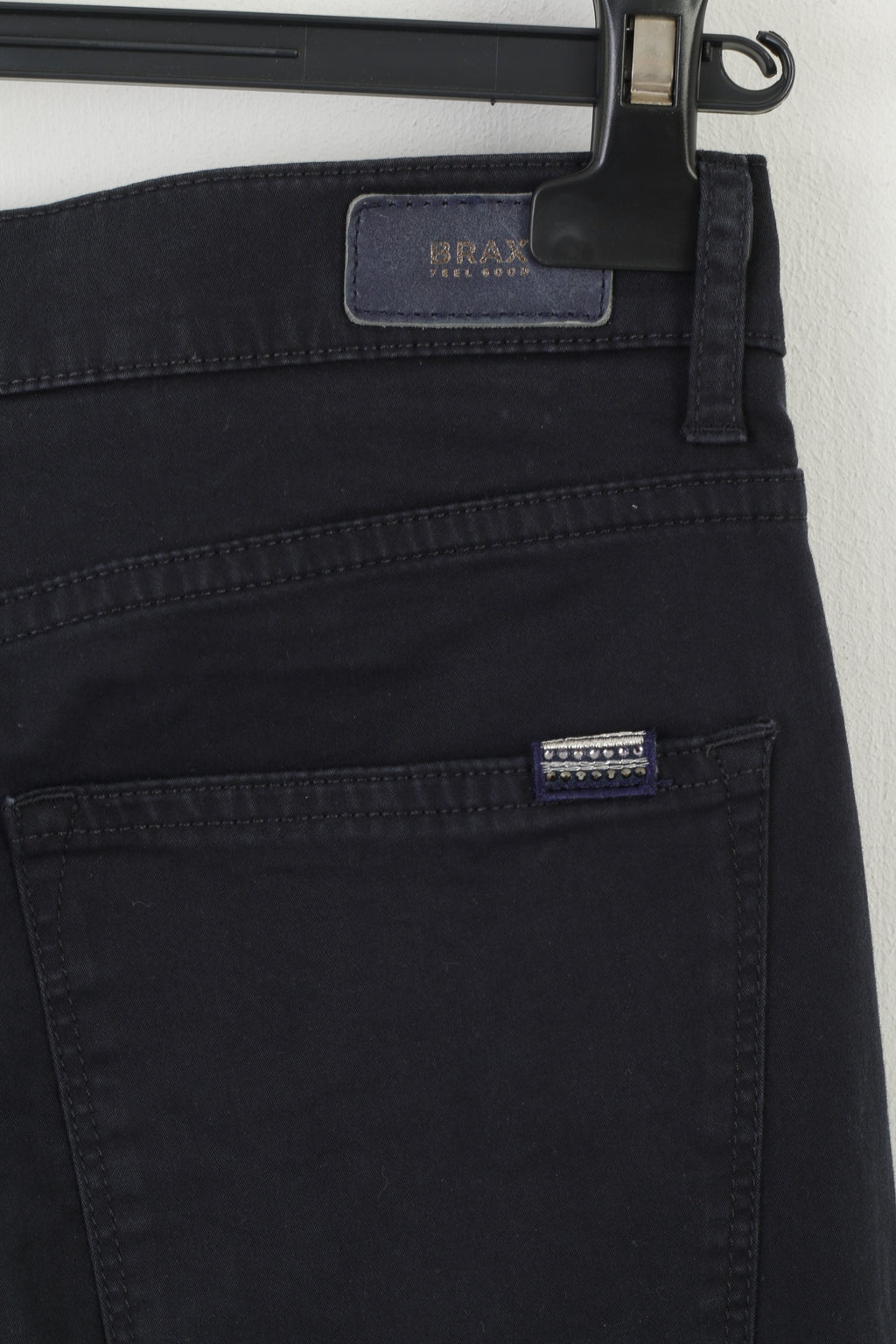 BRAX Femmes 12 38 Pantalon Marine Coton Carola Style Pantalon Stretch Classique