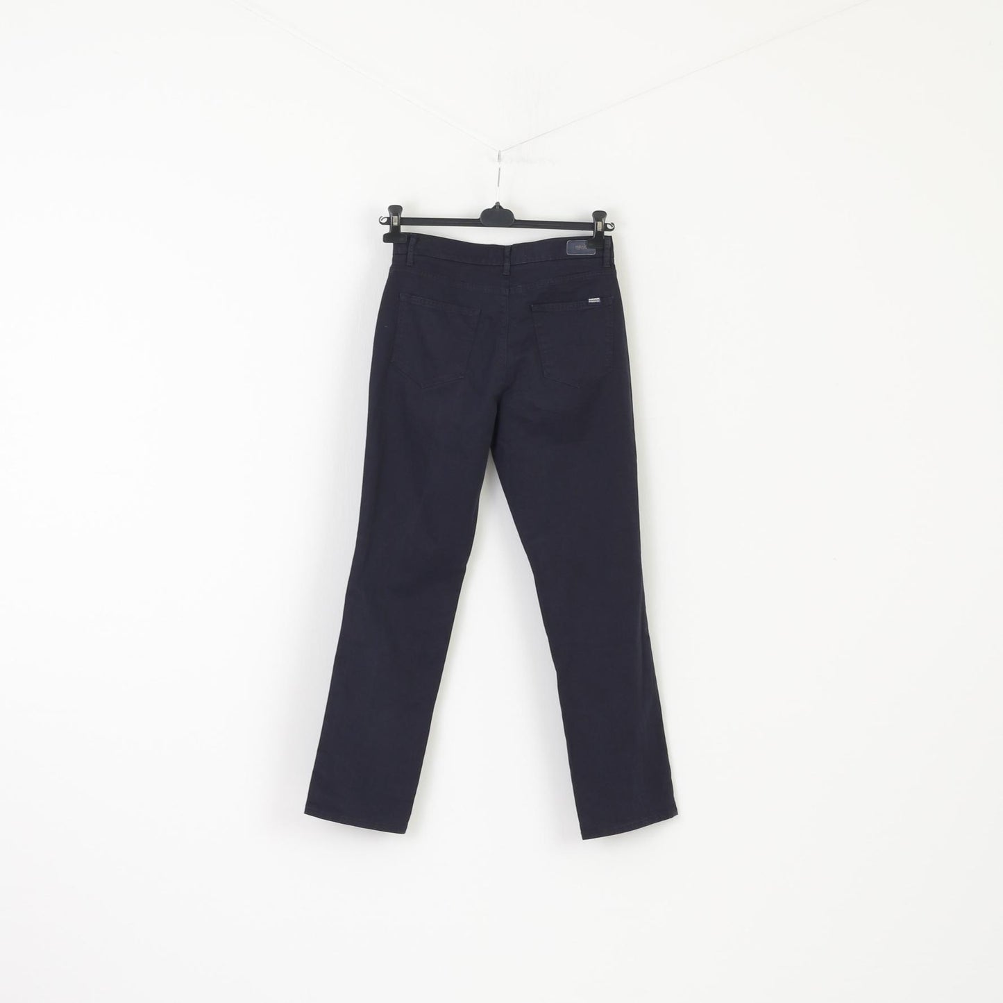 BRAX Women 12 38 Trousers Navy Cotton Carola Style Classic Stretch Pants