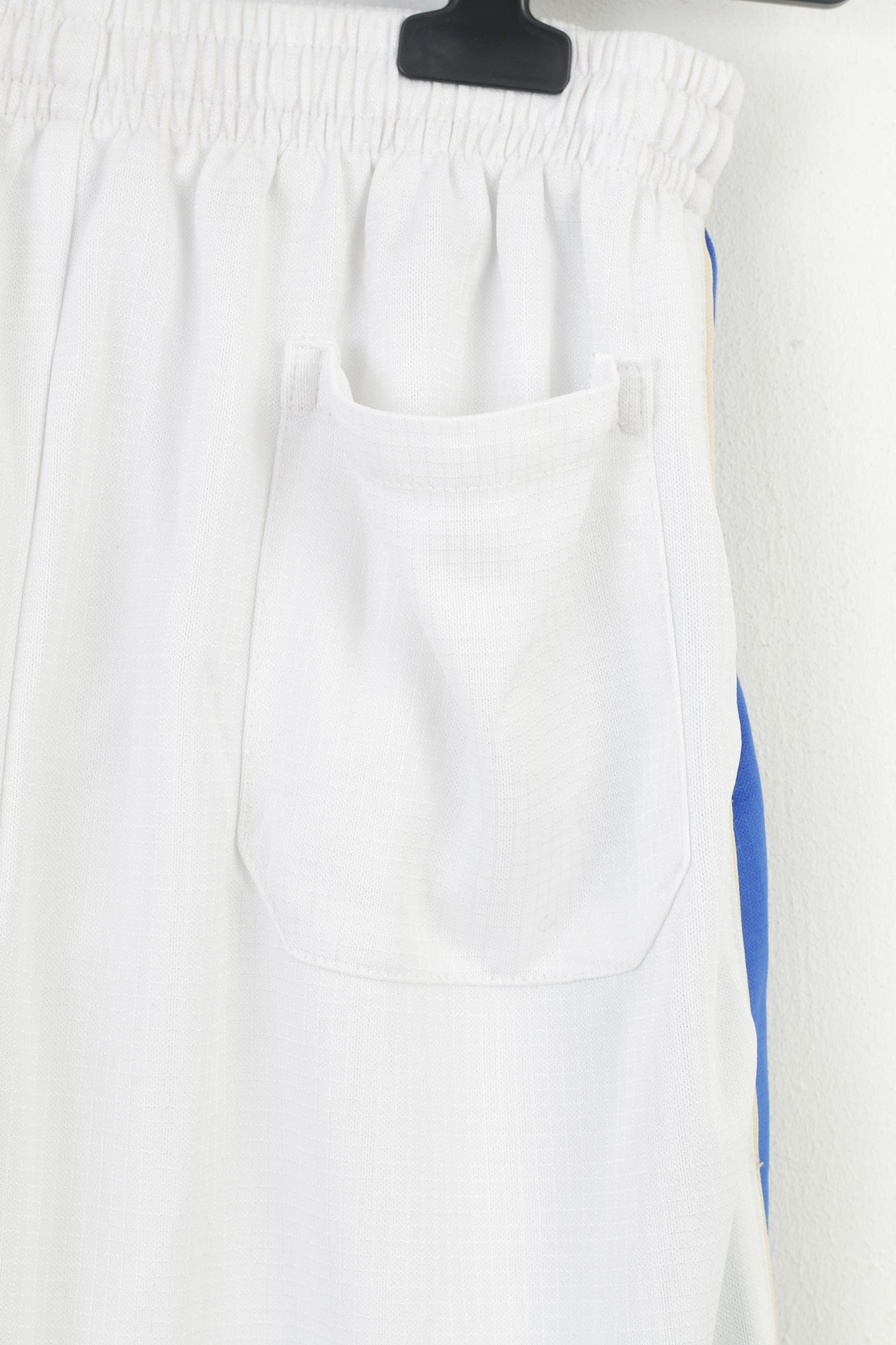 Vintage Men XS Shorts White Shiny Sportswear Training Gym Sport Vintage Pocket Pants