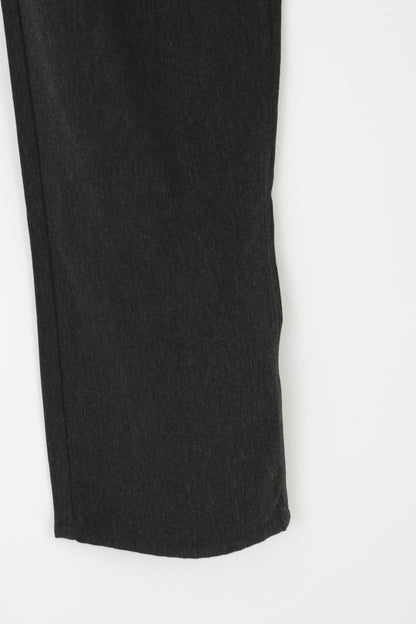 Hugo Boss Men 38 Trousers Charcoal Viscose Wool Blernd Vintage Alabama Pants
