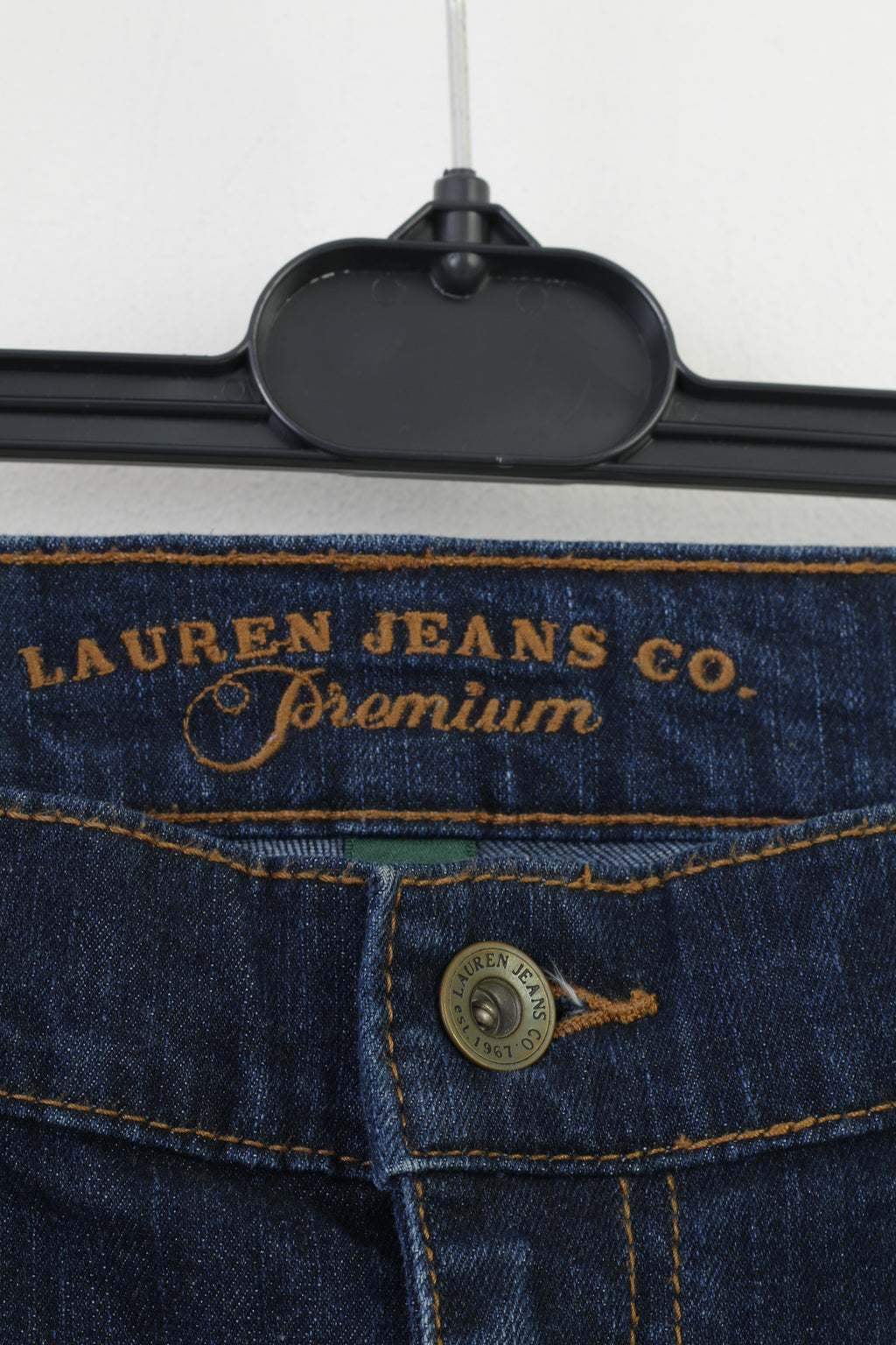 Lauren Jeans Co. Women 6 Trousers Navy Classic Staight Leg Denim  Cotton Premium Vintage Pants