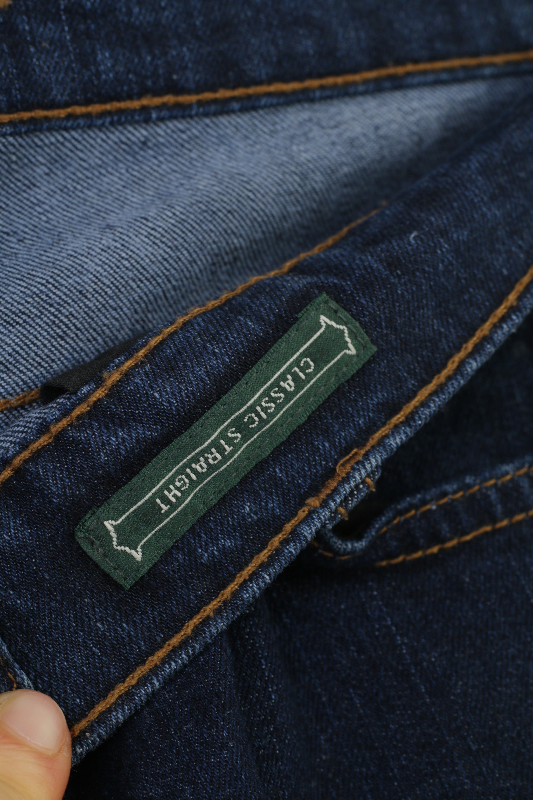 Lauren Jeans Co. Women 6 Trousers Navy Classic Staight Leg Denim  Cotton Premium Vintage Pants