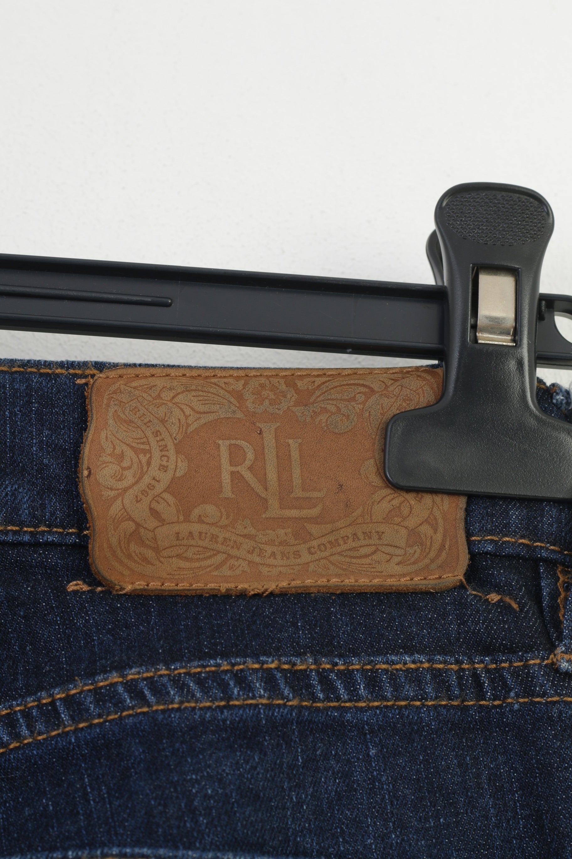 Lauren Jeans Co. Women 6 Trousers Navy Classic Staight Leg Denim  Cotton Premium Vintage Pants