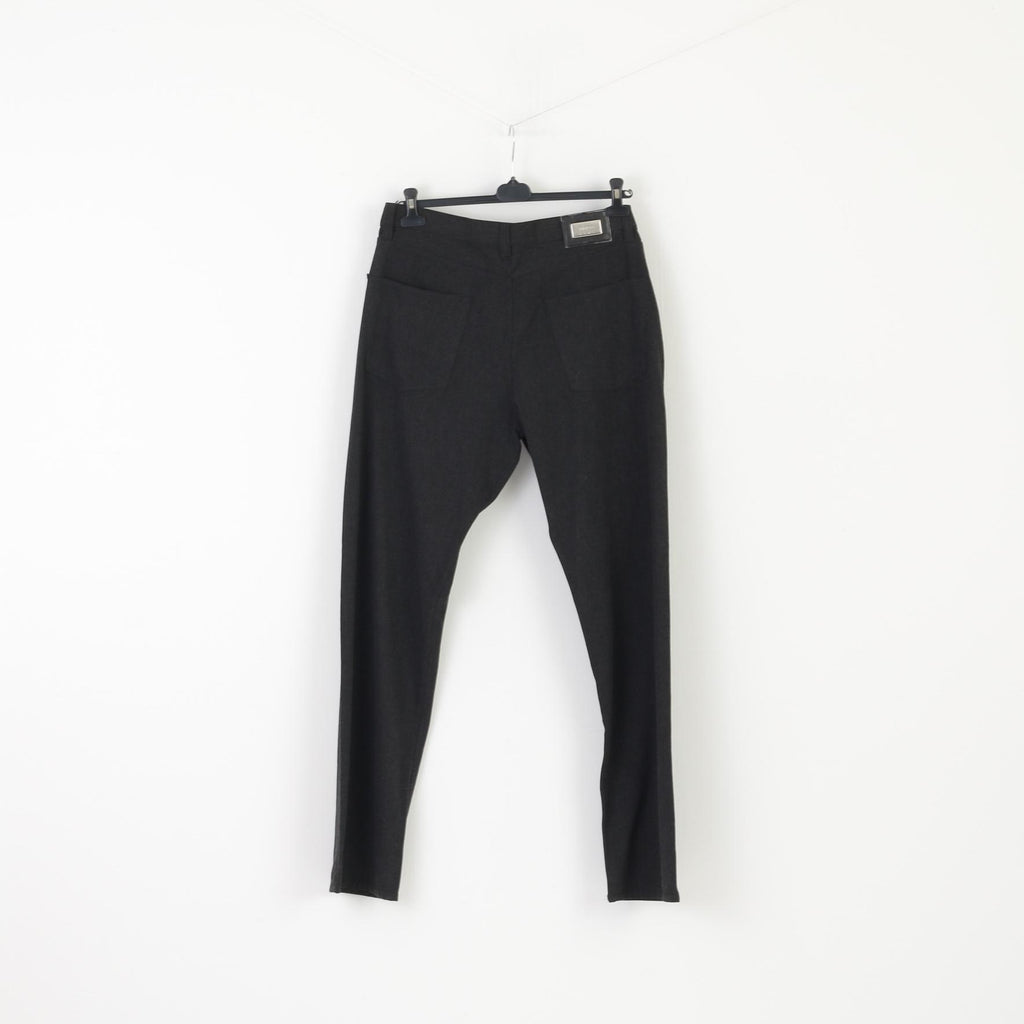 Hugo Boss Men 38 Trousers Charcoal Viscose Wool Blernd Vintage Alabama Pants