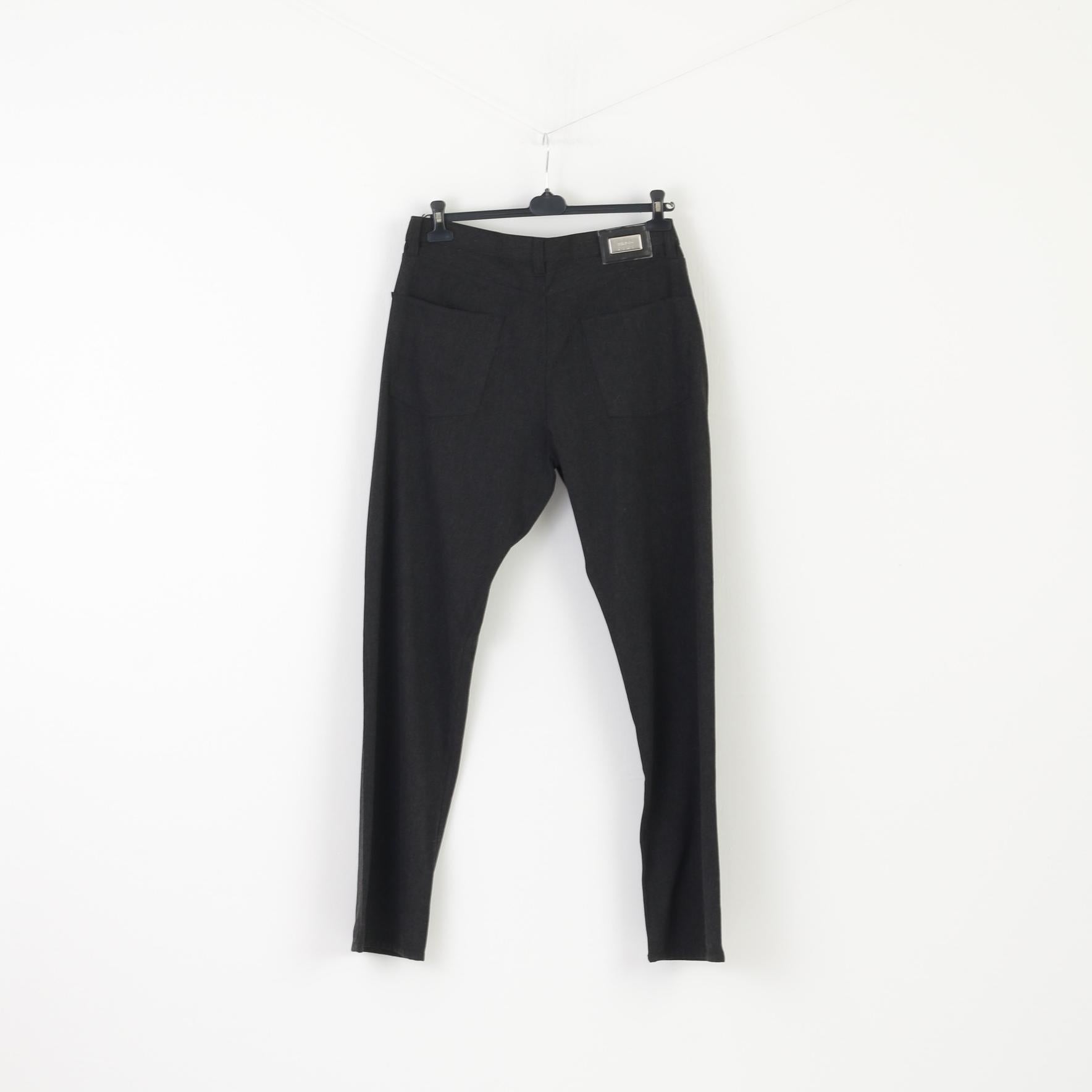 Hugo Boss Men 38 Trousers Charcoal Viscose Wool Blernd Vintage Alabama Pants