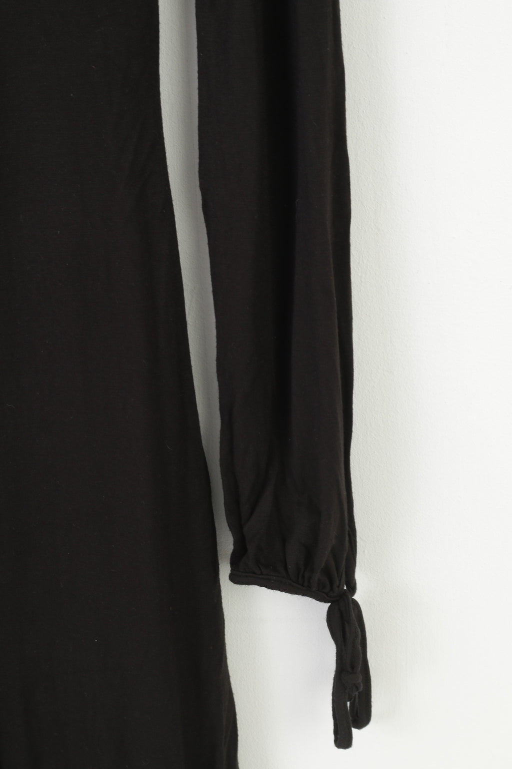 C&A Clockhouse Women 40 M Mini Dress V Neck Long Sleeve Black Vintage Elastic Top