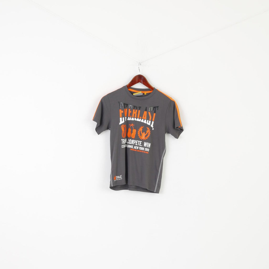 Everlast Boys 13 14 Age Shirt Grey Sport Training Graphic Sportswear Jersey Top