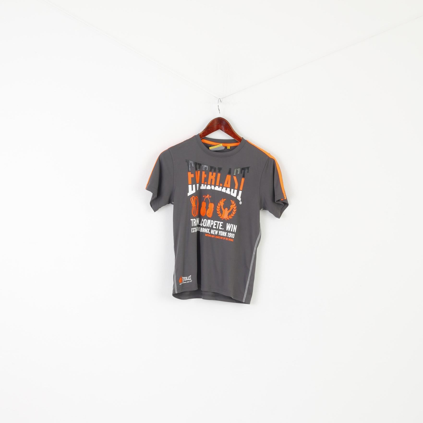 Everlast Boys 13 14 Age Shirt Grey Sport Training Graphic Sportswear Jersey Top