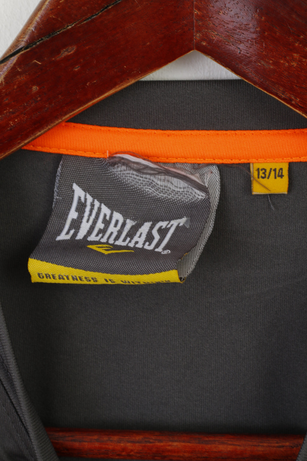 Everlast Boys 13 14 Age Shirt Grey Sport Training Graphic Sportswear Jersey Top