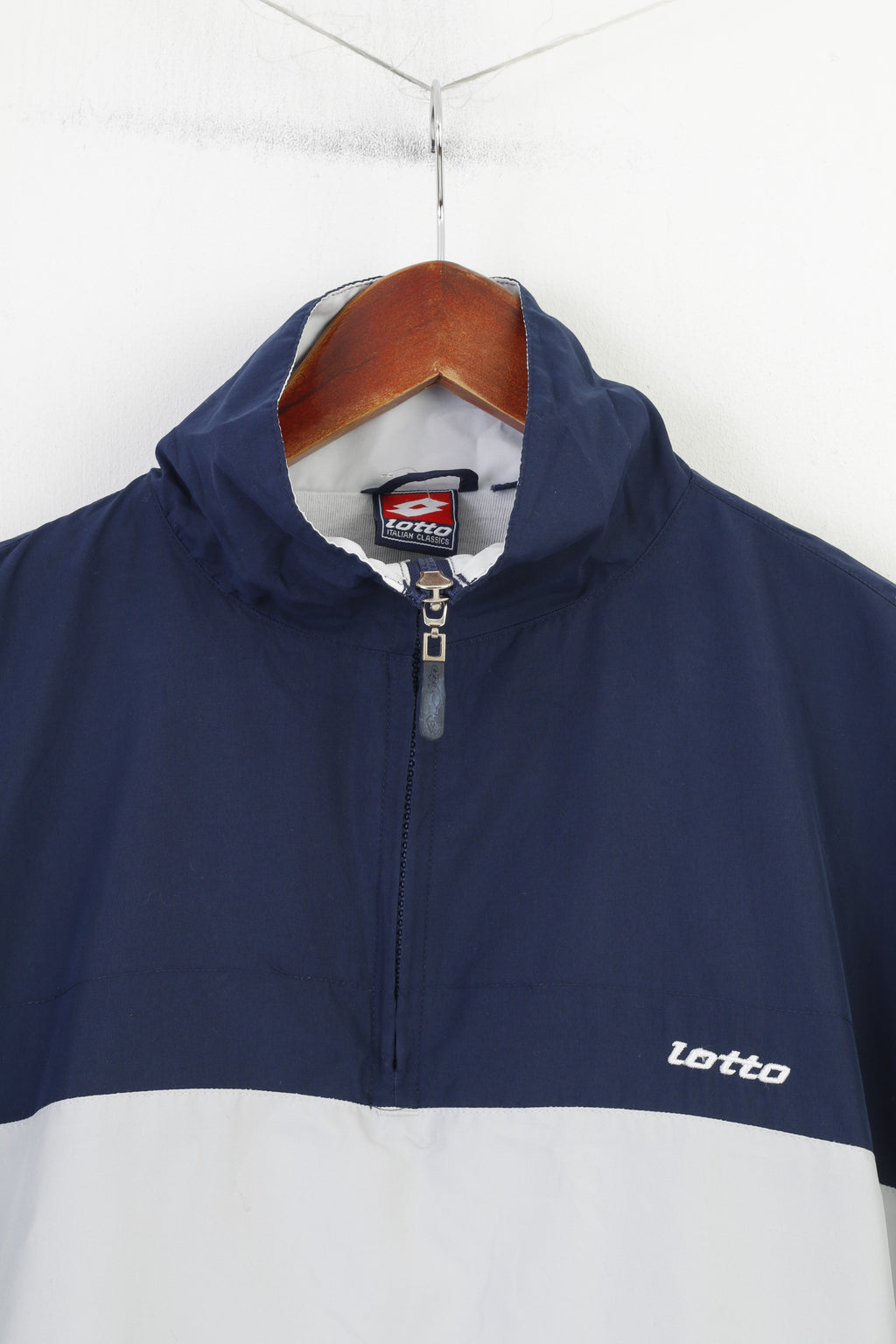 Lotto Boys LB 16 Âge Veste Bleu Marine Col Zippé Pull Sportswear Poches Légères Entraînement Vintage Italien Classique Haut 
