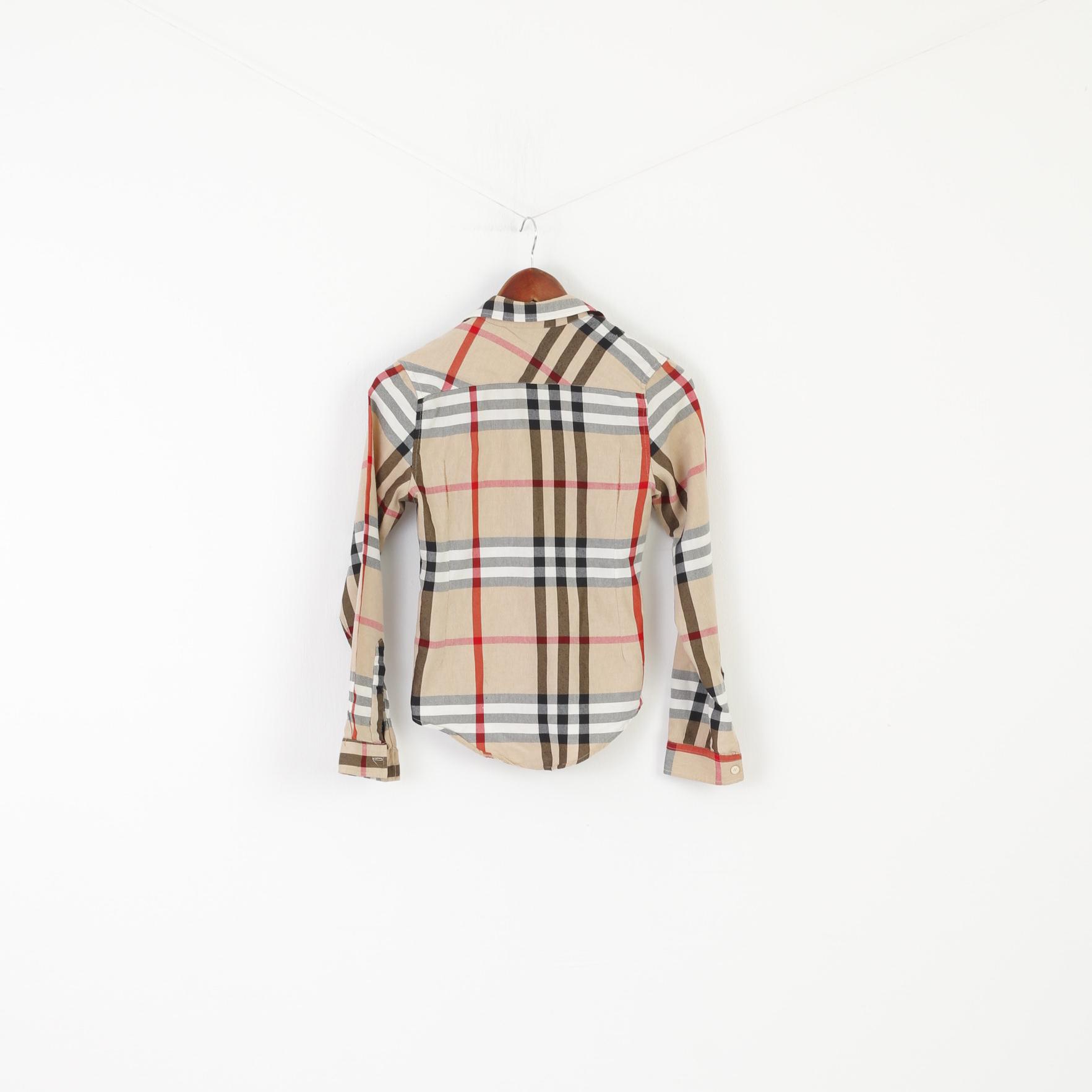 Burberry London Donna S (XXS) Camicia casual Top a maniche lunghe